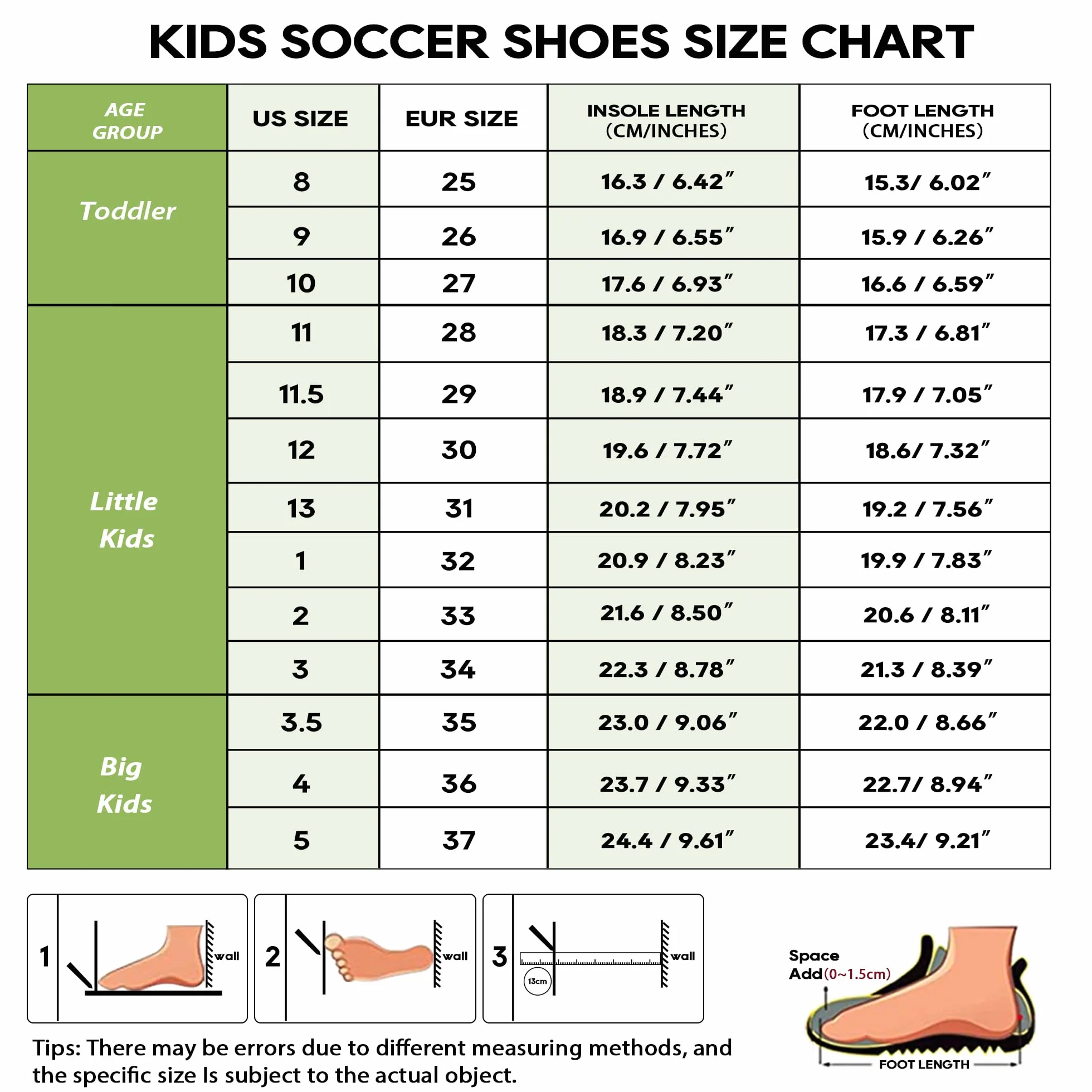 JABASIC Chaussures de Football Enfants Dur Gazon Sport Garçons Filles