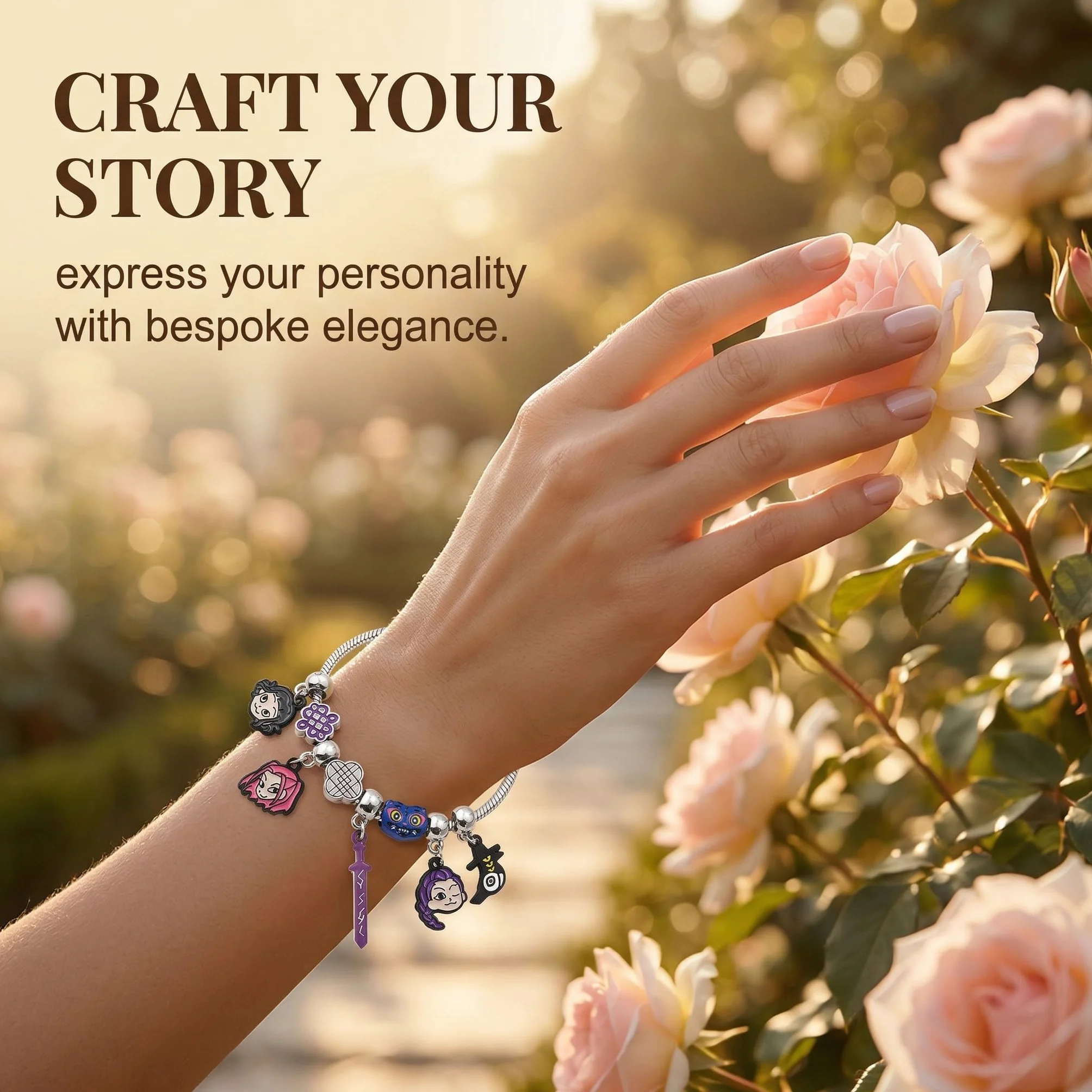 Bracelet Demon Hunter pour femme, collection personnage anime cadeau fan