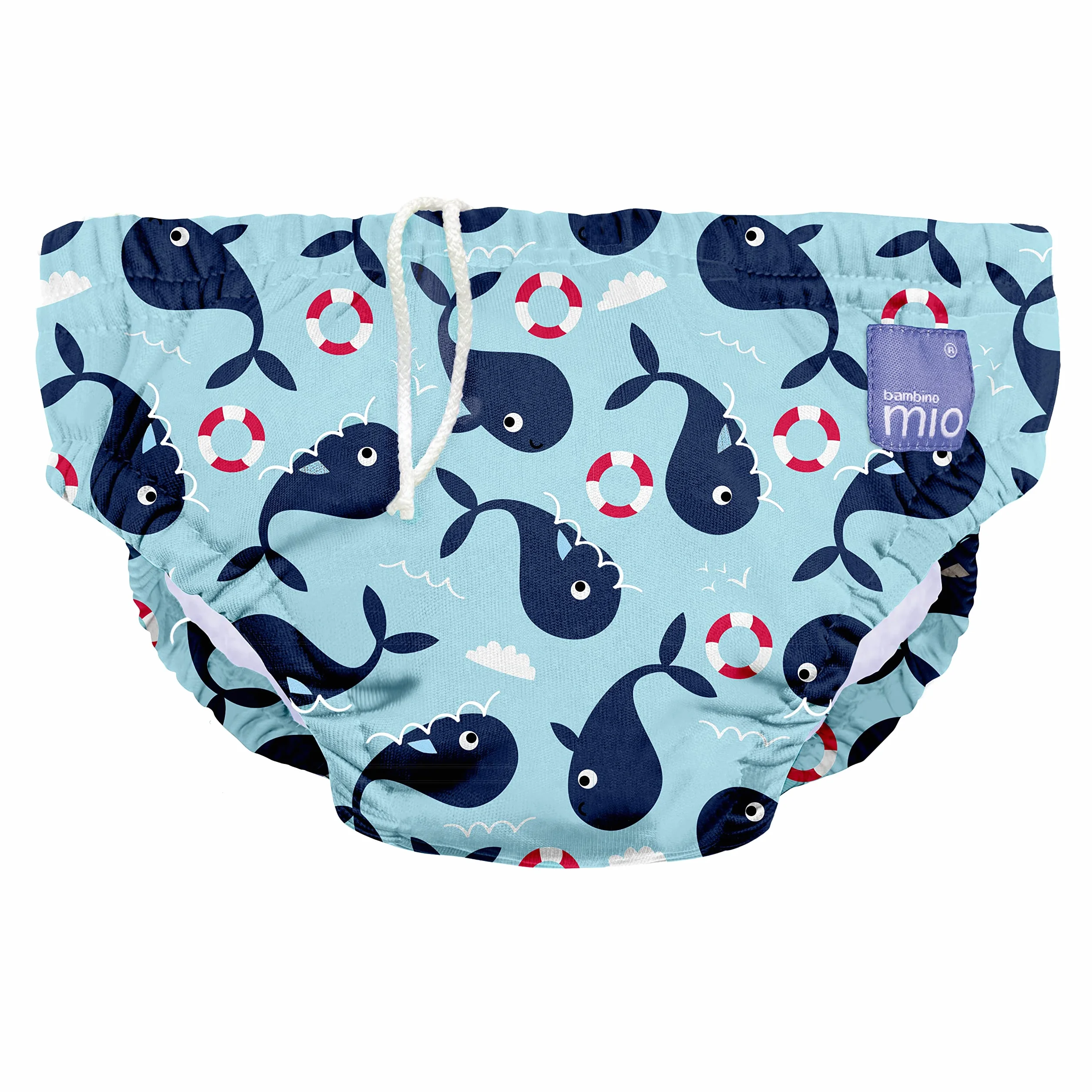 Bambino Mio Couche de bain Lavable M (6-12 mois) Baie des baleines