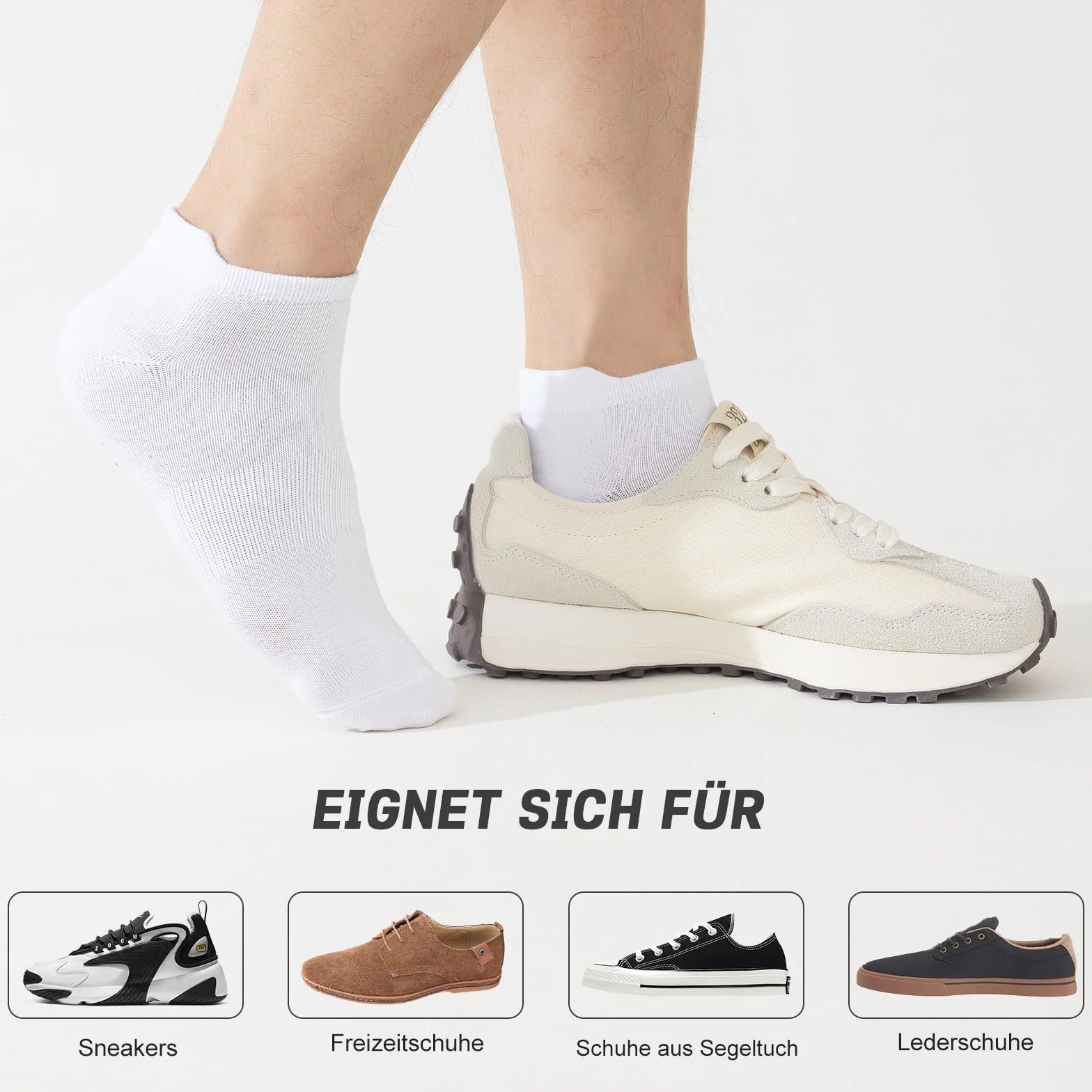 Niorasen Chaussettes de Sport Bambou Anti-Odeur 43-46 37-42 6 Paires