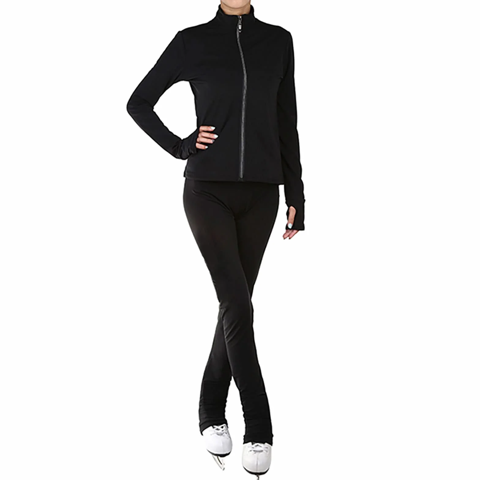 Songyi Ensembles Pantalons et Vestes De Patinage Artistique Femmes Filles Combinaisons de Ski Vêtements Entraînement Tenues de Patinage sur Glace