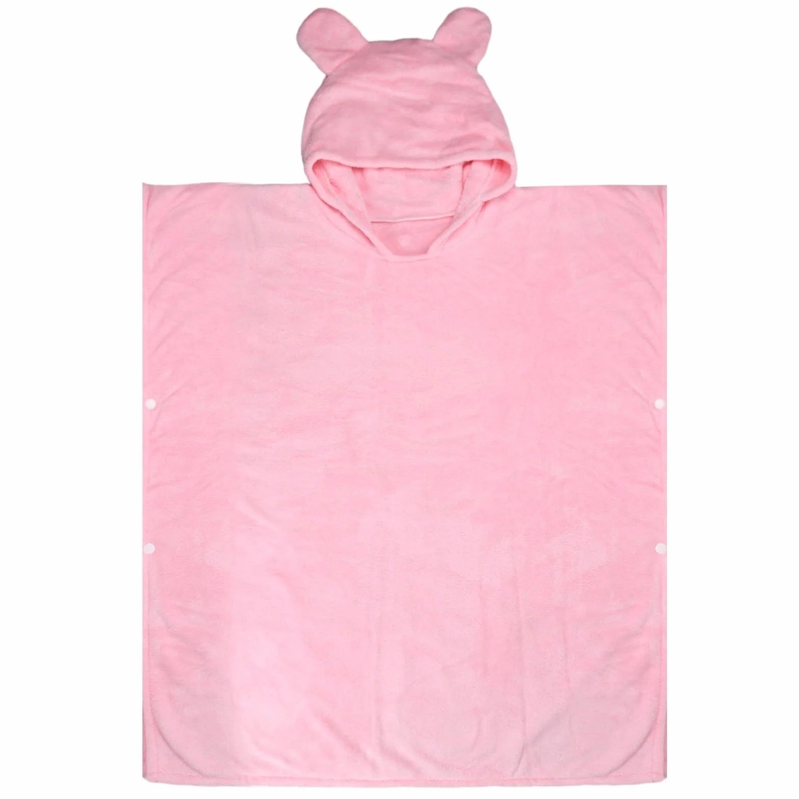 Serviette de Bain Enfant avec Capuche 70x80cm Peignoir Cape Plage Bébé Filles Garçons 0-8 Ans