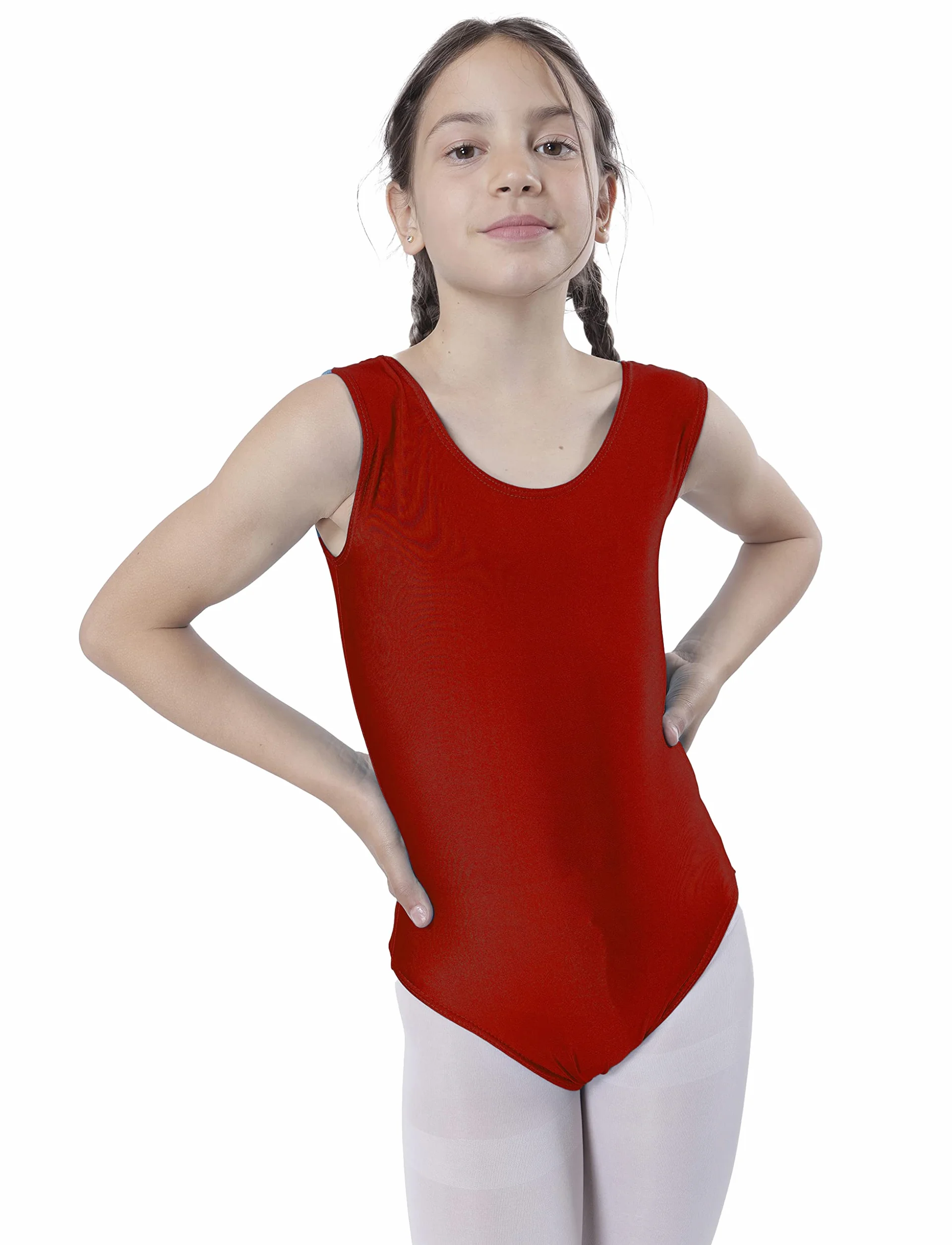 Justaucorps de danse sans manches col rond pour fille