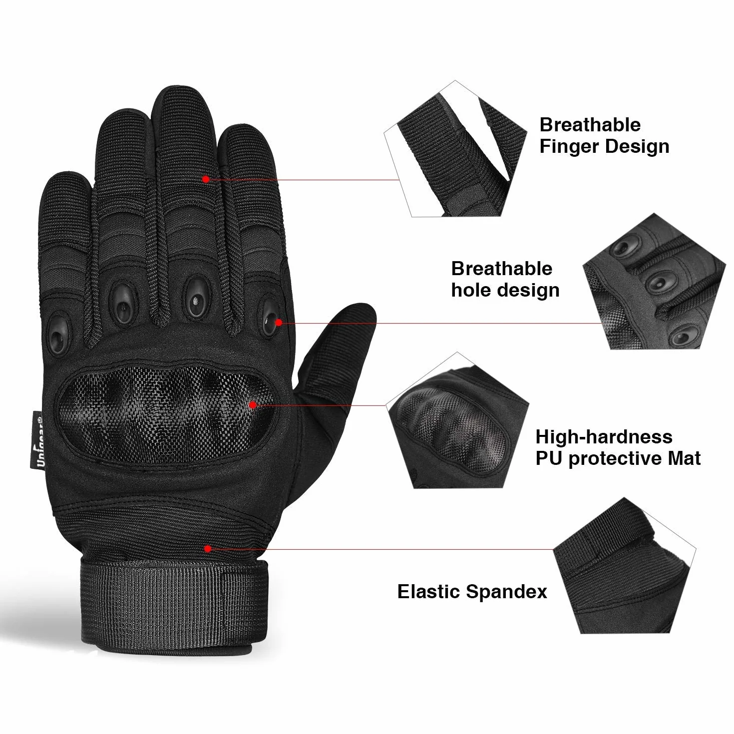 Unigear Gants Moto Homologué CE, Mi Saison Ecran Tactile Respirable pour Auto Moto