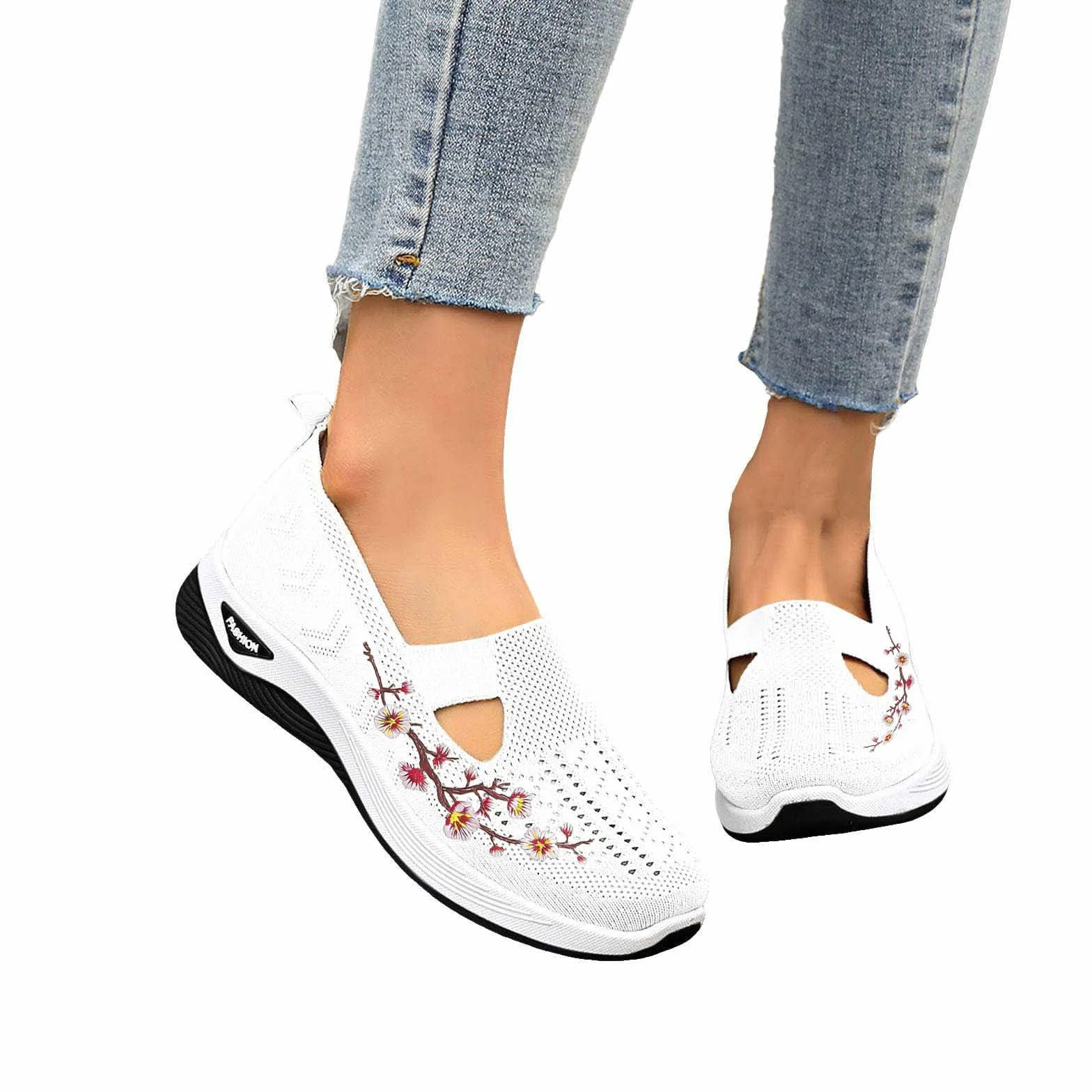 Barefoot Femme Chaussures Pieds Nus Respirant Légères Confortable Slip on Sneakers sans Lacets Plateforme Orthopédique