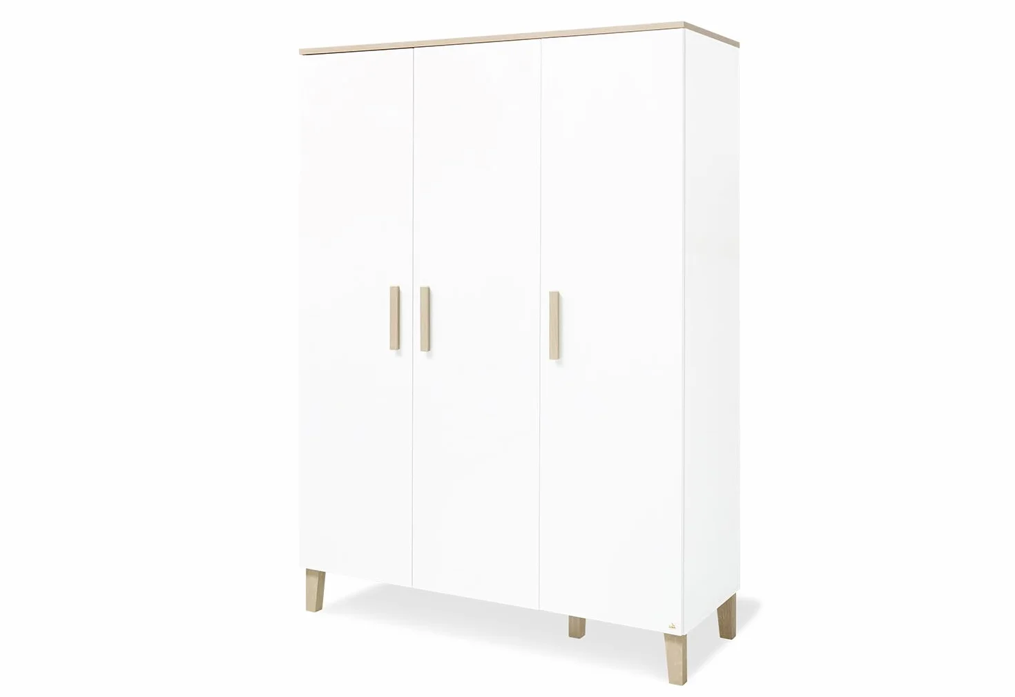 Pinolino Grande armoire Lumi blanche et chêne bois véritable