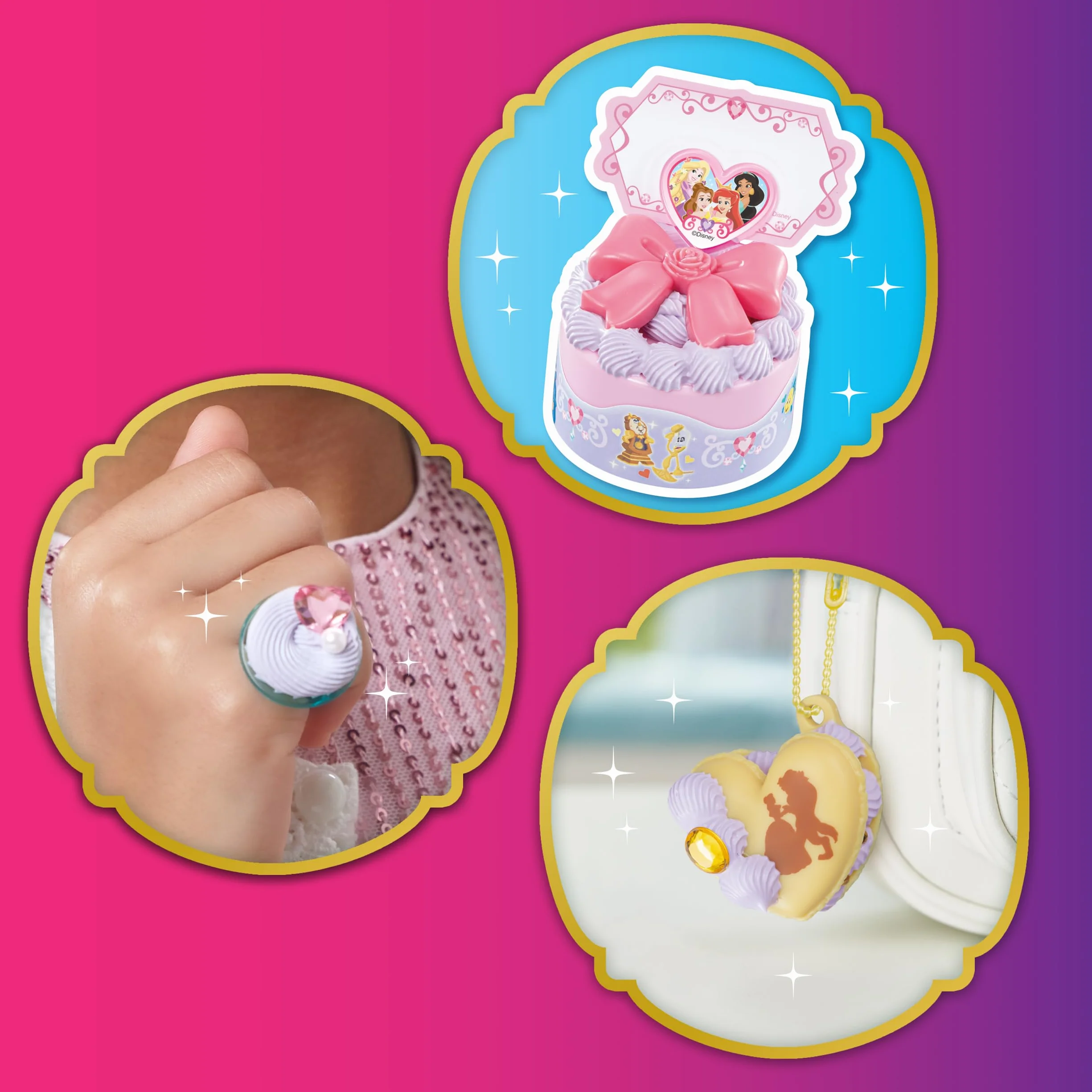 Pati-School Kit de Création Princesses Disney Loisir Créatif Enfants 6 Ans+ Glaçage Décoration Accessoires