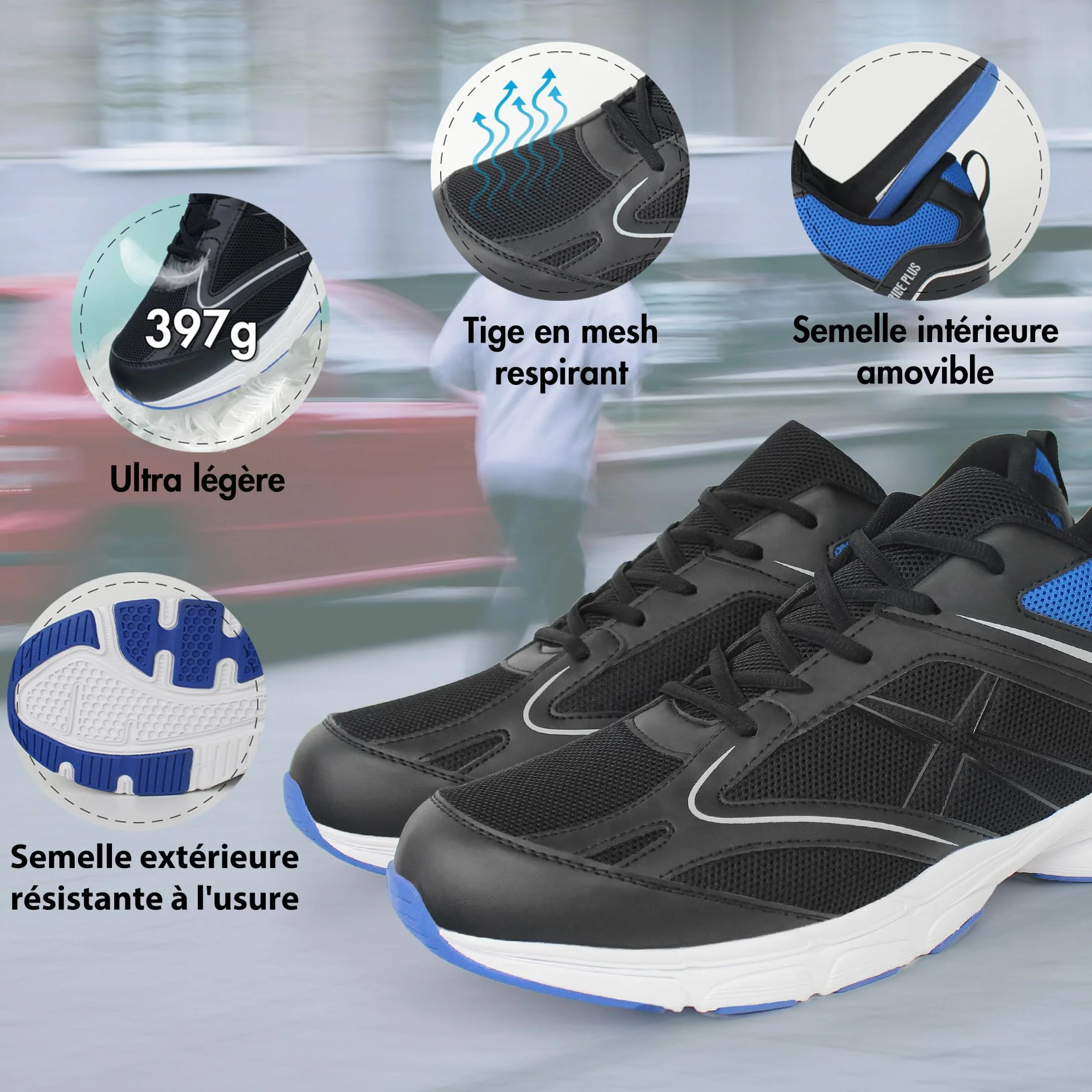 Hawkwell Chaussures de Sport légères Homme Grandes Tailles UE 47-53