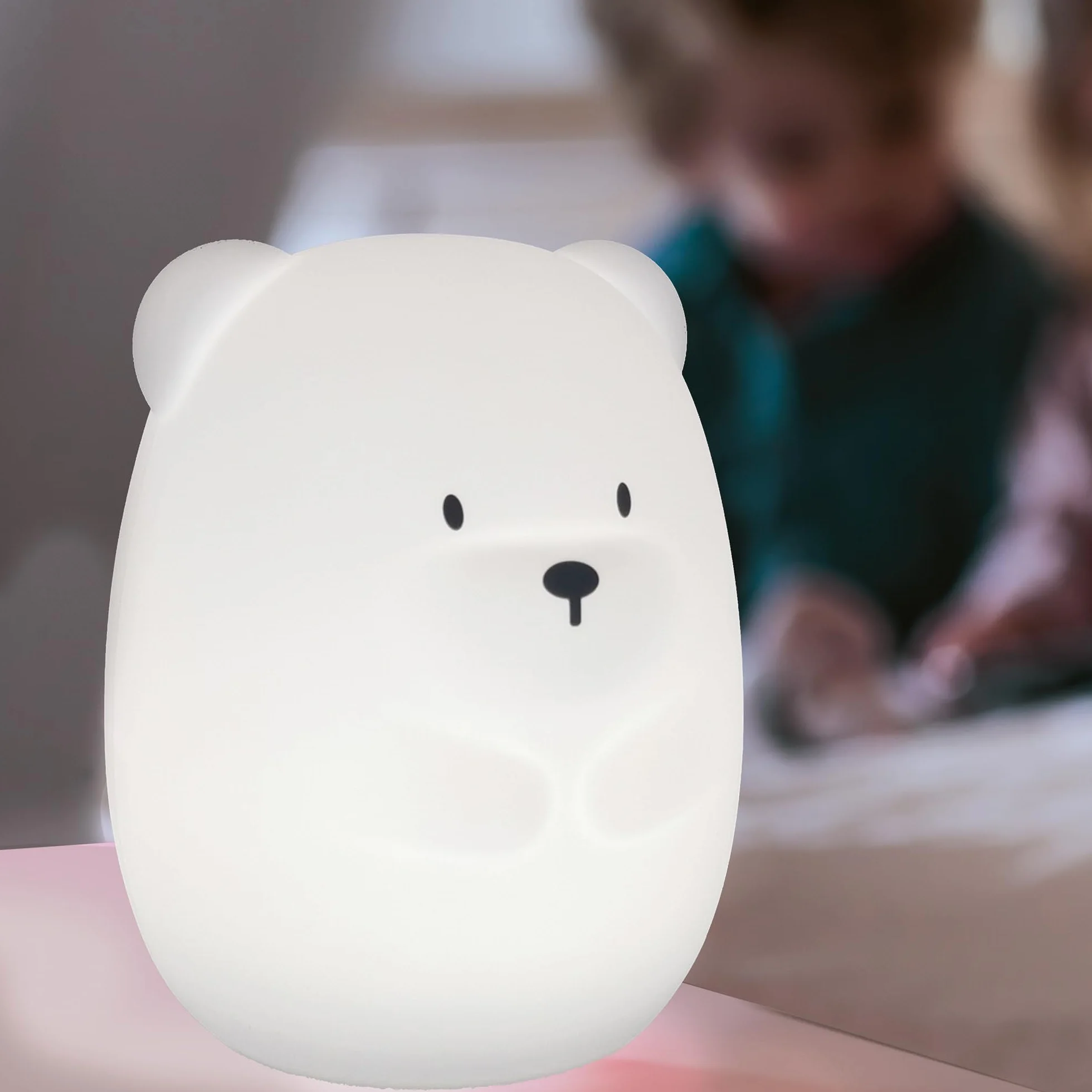Nattou Veilleuse Ours LED en silicone 7 couleurs 16 cm sans BPA