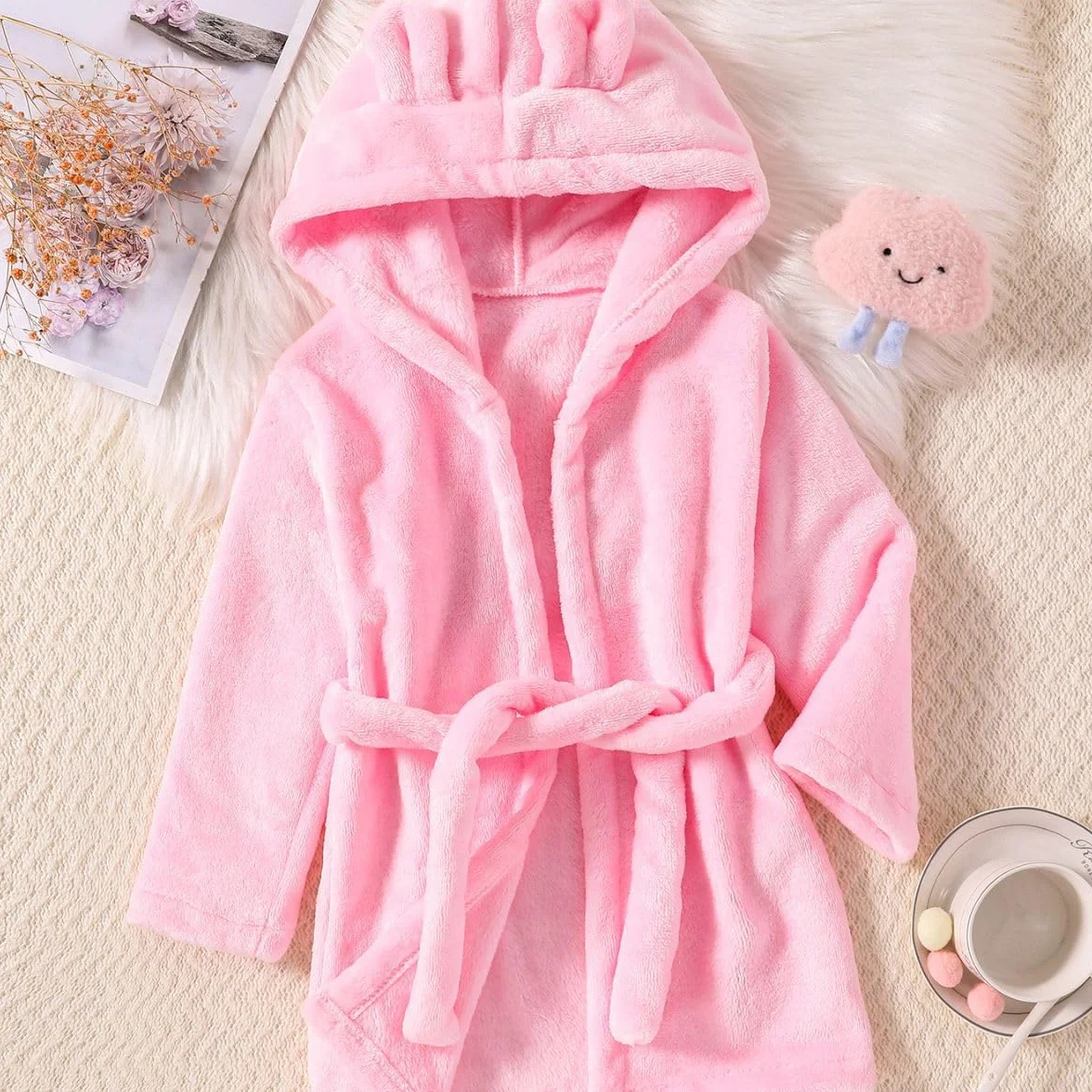 Peignoir bébé personnalisé doux moelleux brodé prénom garçons filles automne hiver