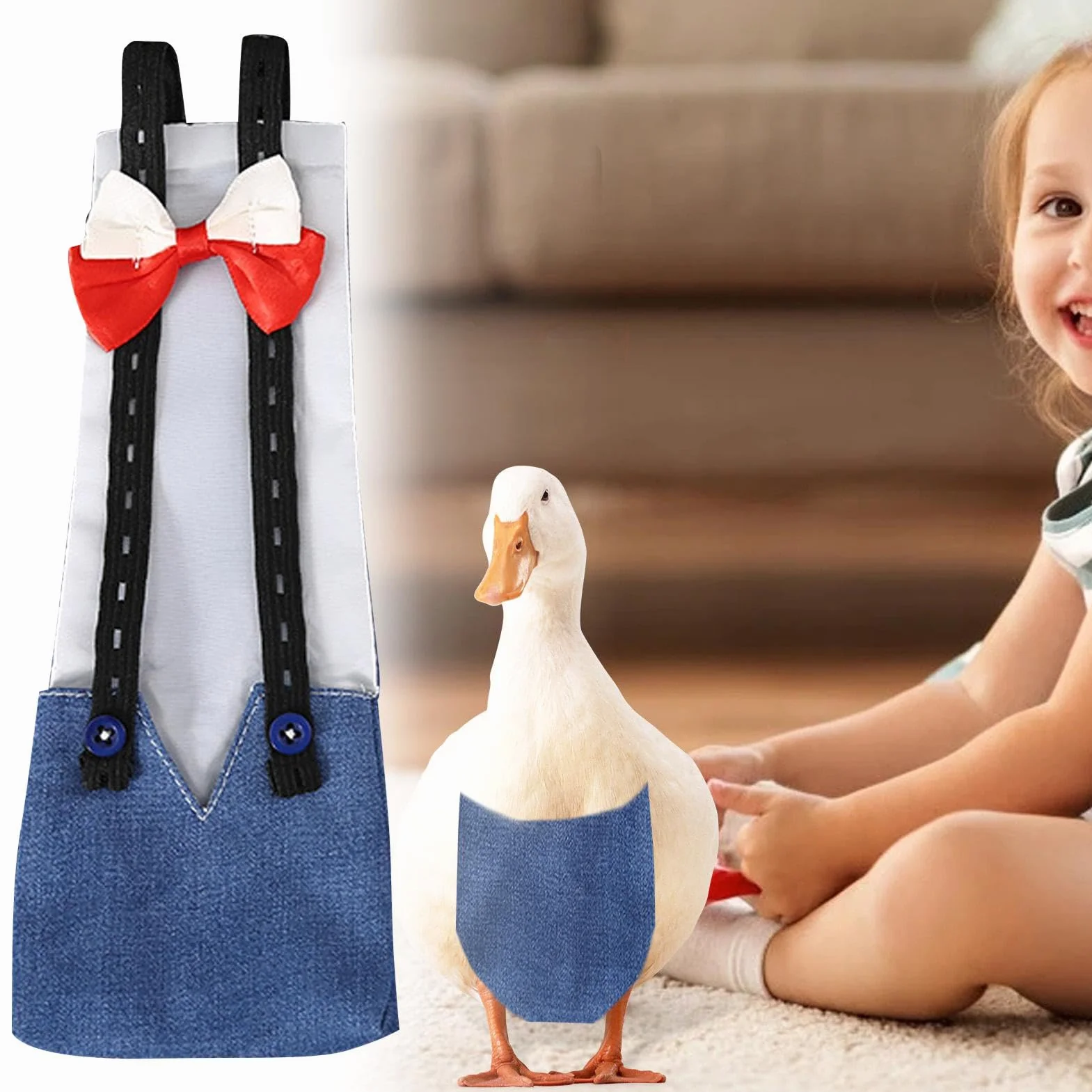 Couches de Poulet réutilisables pour Poules et Canards - Couche de Canard réglable