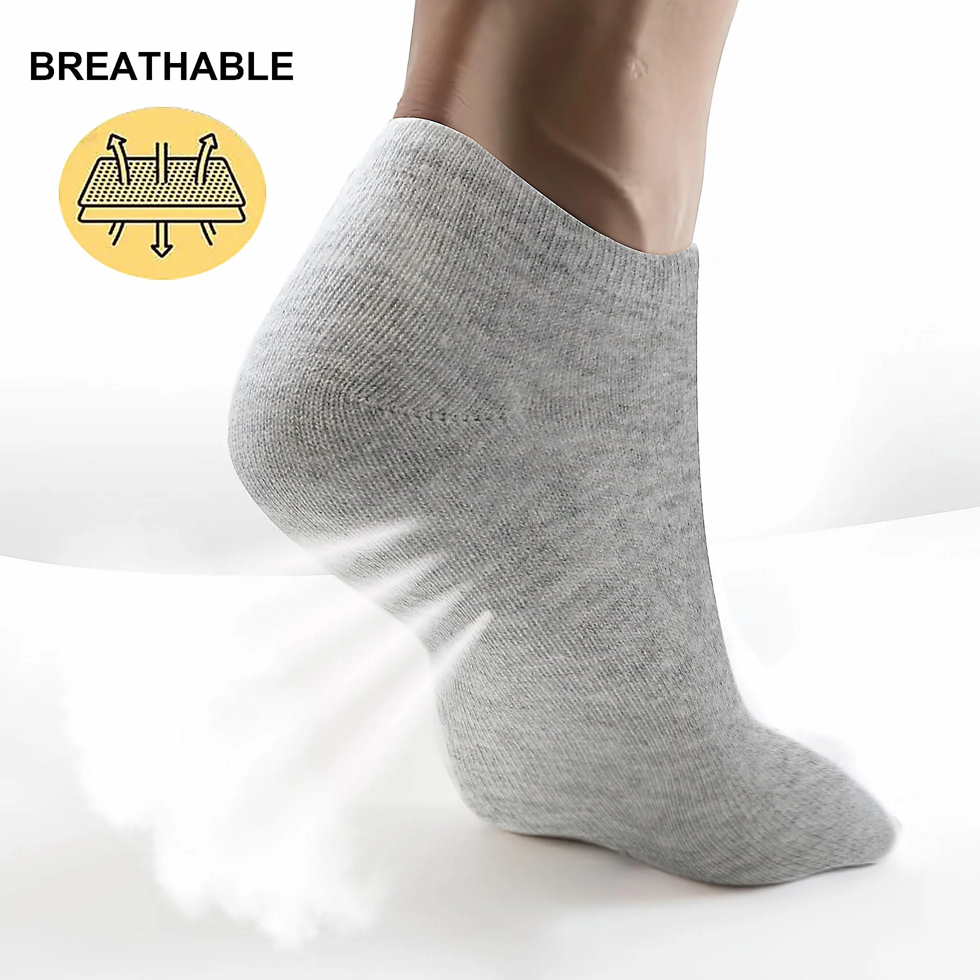 Chaussettes Basses Homme Femme Lot de 12 Paires Socquette Sport Coton Respirant Courtes