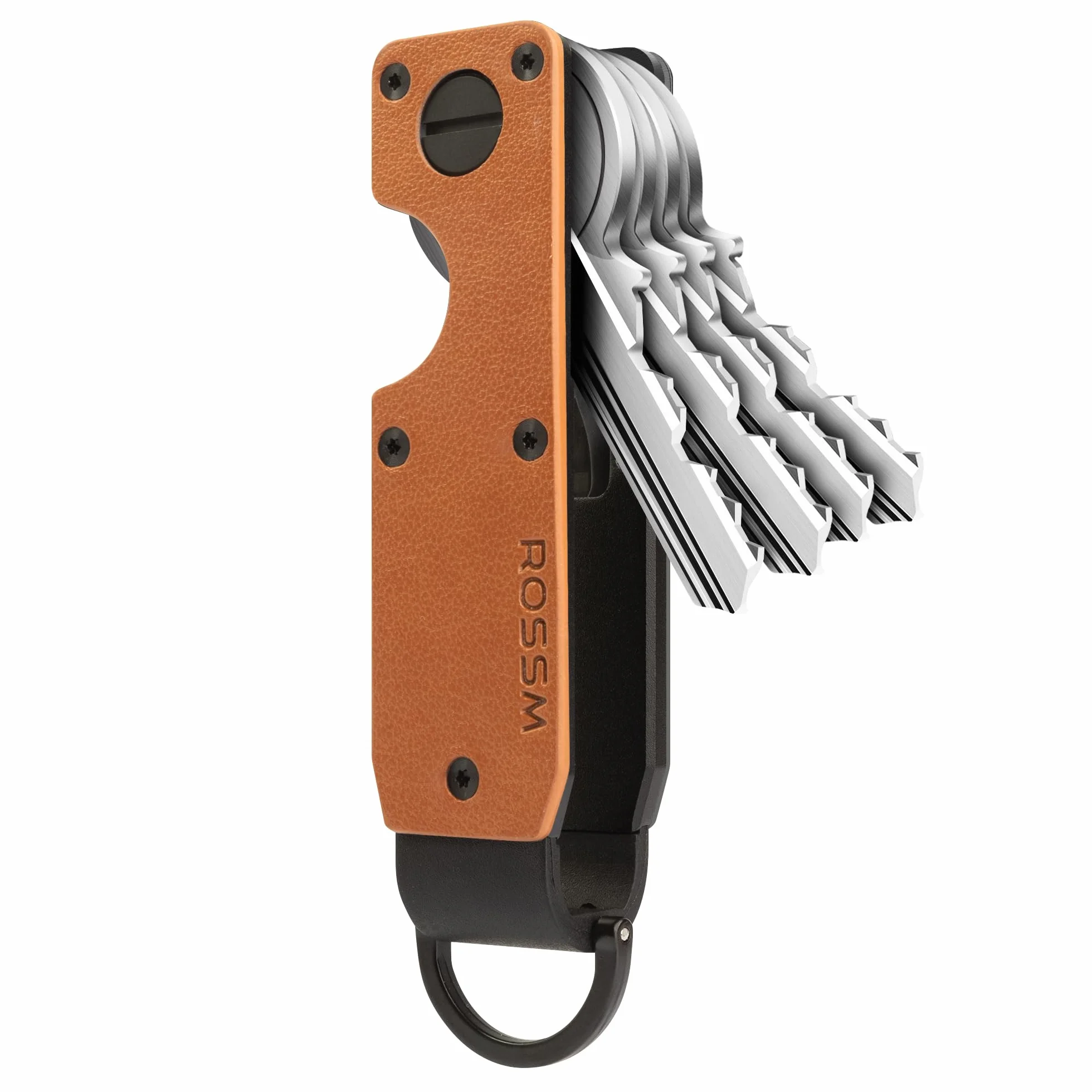 ROSSM Porte-clés compact en métal innovant minimaliste pour 2 à 6 clés