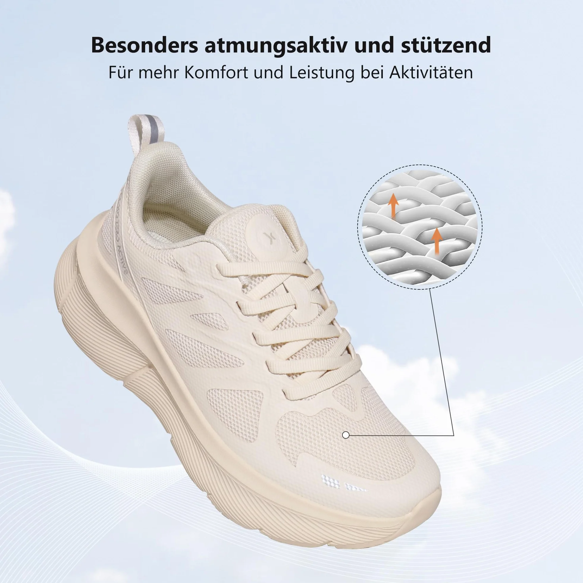 Hawkwell Cloud Zero Active Chaussures de marche et de tennis pour femme rembourrées respirantes antidérapantes