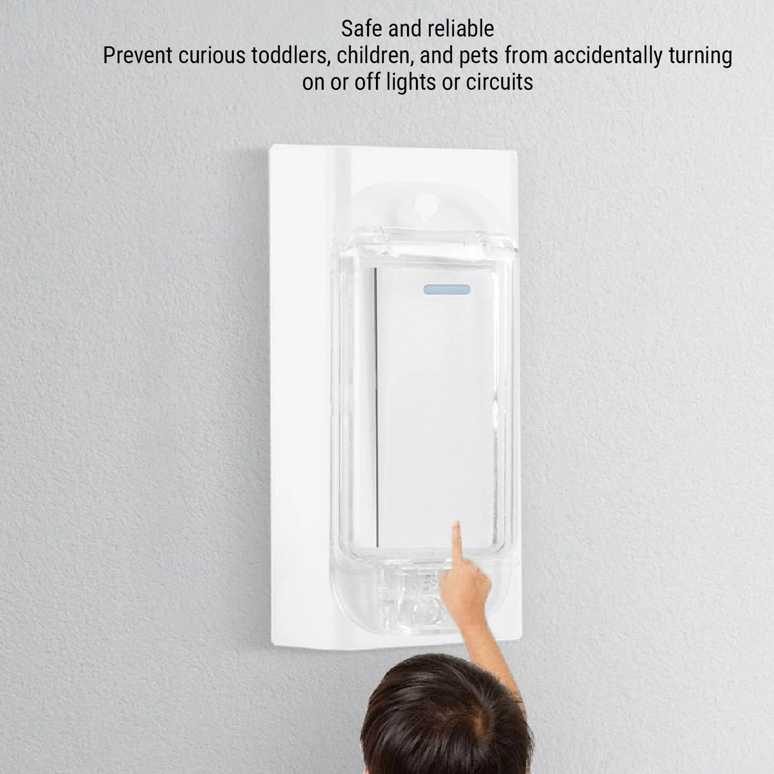 Couvercle d'Interrupteur de Lumière à l'Épreuve des Enfants, 2 Pièces, Protection de Sécurité Transparente, ABS 4,25x1,46x0,63 Pouces