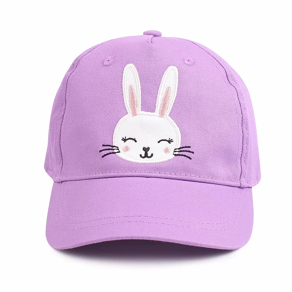Casquette Enfant Coton Broderie Ours Lapin Chapeau Bébé Fille Garçon Soleil 6 Mois-10 Ans