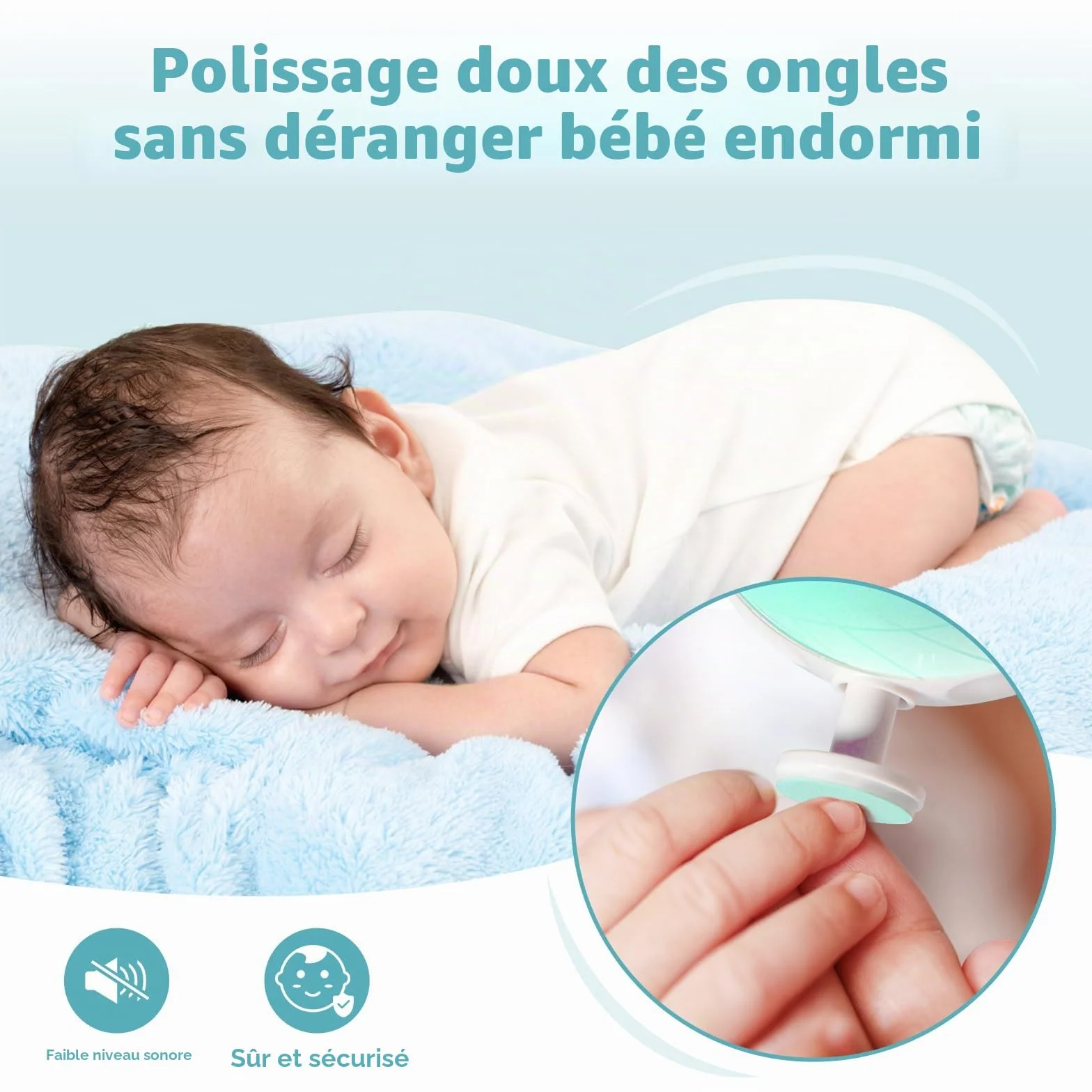 Blendura Lime Ongle Bebe Electrique 6 En 1 Pour Enfants Vert