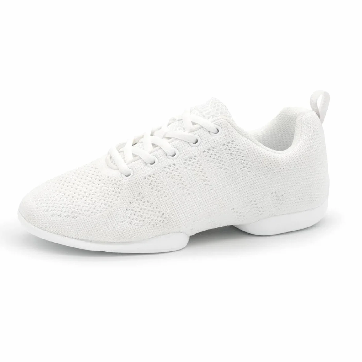 Anna Kern Suny 4060 Bold Baskets de danse pour homme - Blanc tricoté - Largeur normale - Talon 1 cm - Semelle en polyuréthane divisée