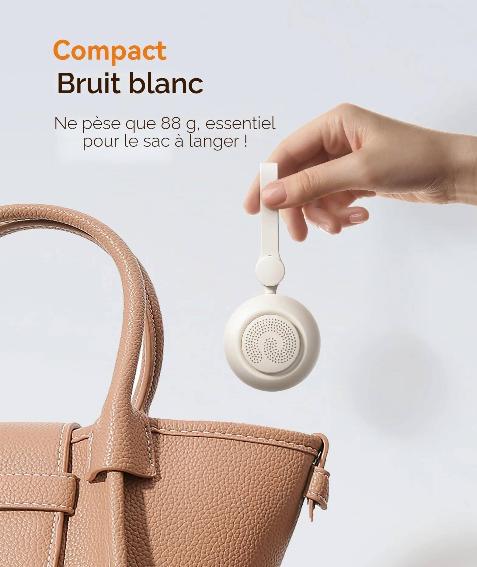 Dreamegg Sleep Lite 1 Machine à Bruit Blanc Bebe Portable 19 Sons Relaxant Veilleuse USB-C Rechargeable 30 Volume 4 Minuterie Sonothérapie