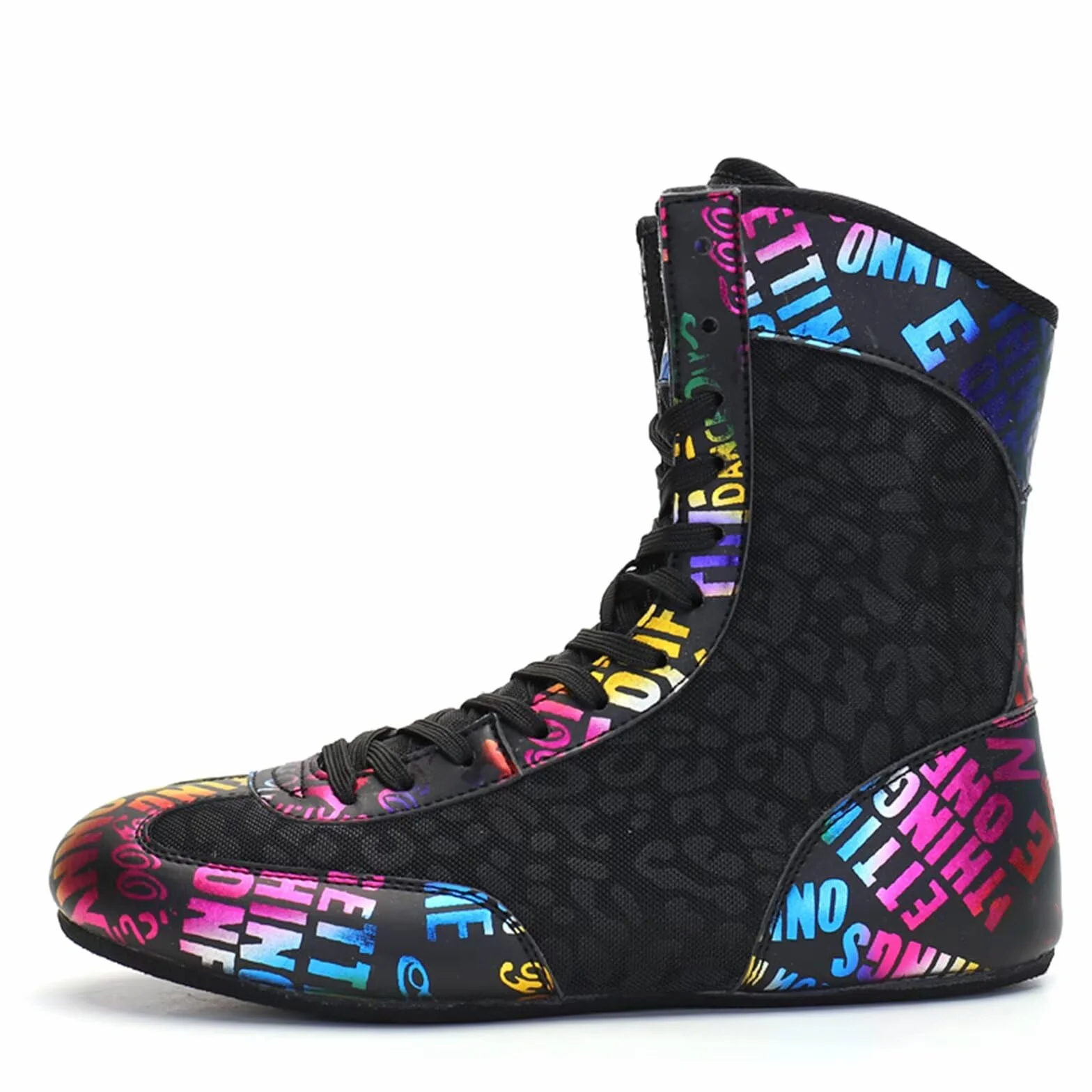 Chaussures de Boxe et de Lutte pour Enfants - Baskets Fitness Montantes Antidérapantes
