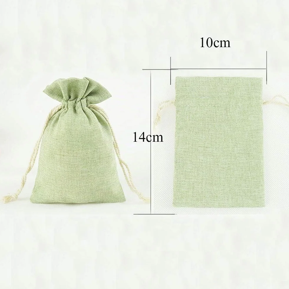 Sachets en Jute 24 Pièces Petit Pochette en Lin Sacs Cadeau avec Cordon Serrage pour Lavande, Bijoux, Mariage