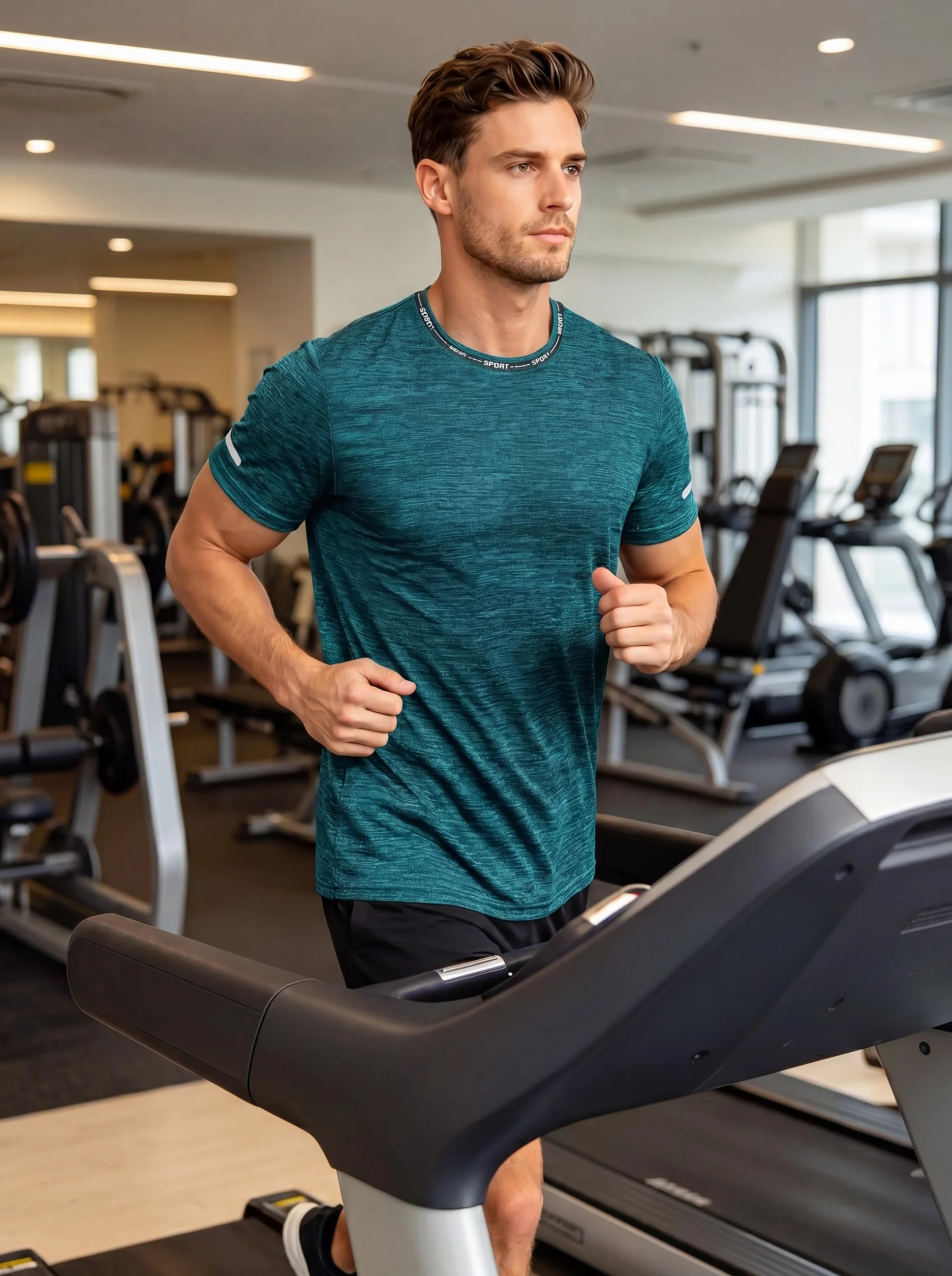 TACVASEN T-shirts à Manches Courtes Homme Séchage Rapide Tee Shirt Running Sportswear Polyester Respirant