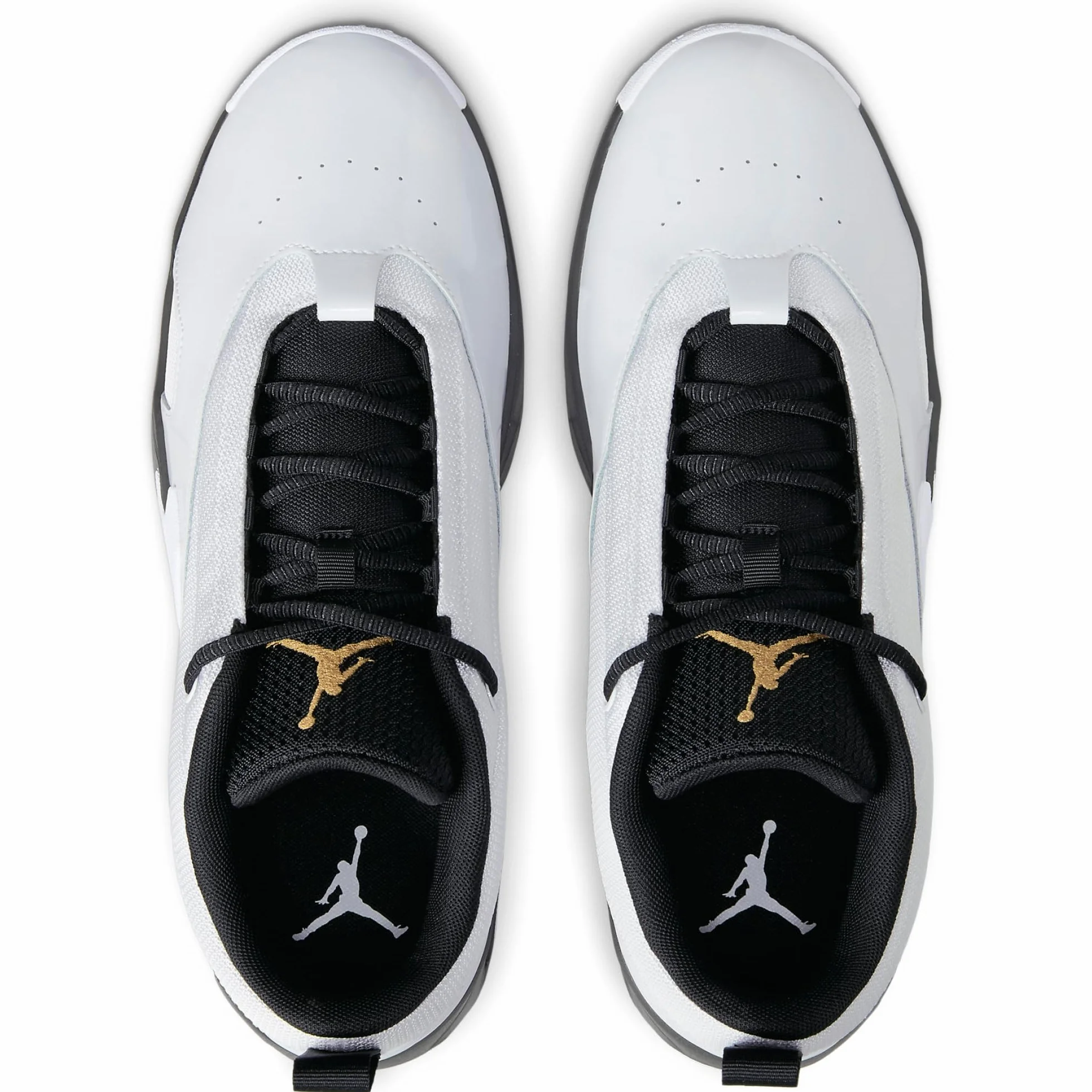 Chaussures Jordan Max Aura 6 pour homme blanc noir doré métallique