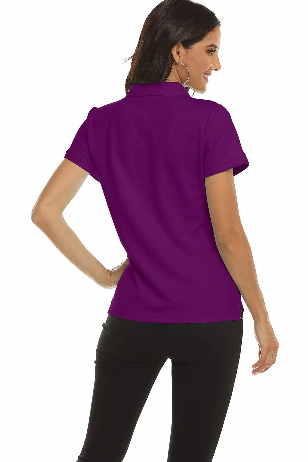 MoFiz Polo Femme Manches Courtes Coton Sport Tennis Golf Tops