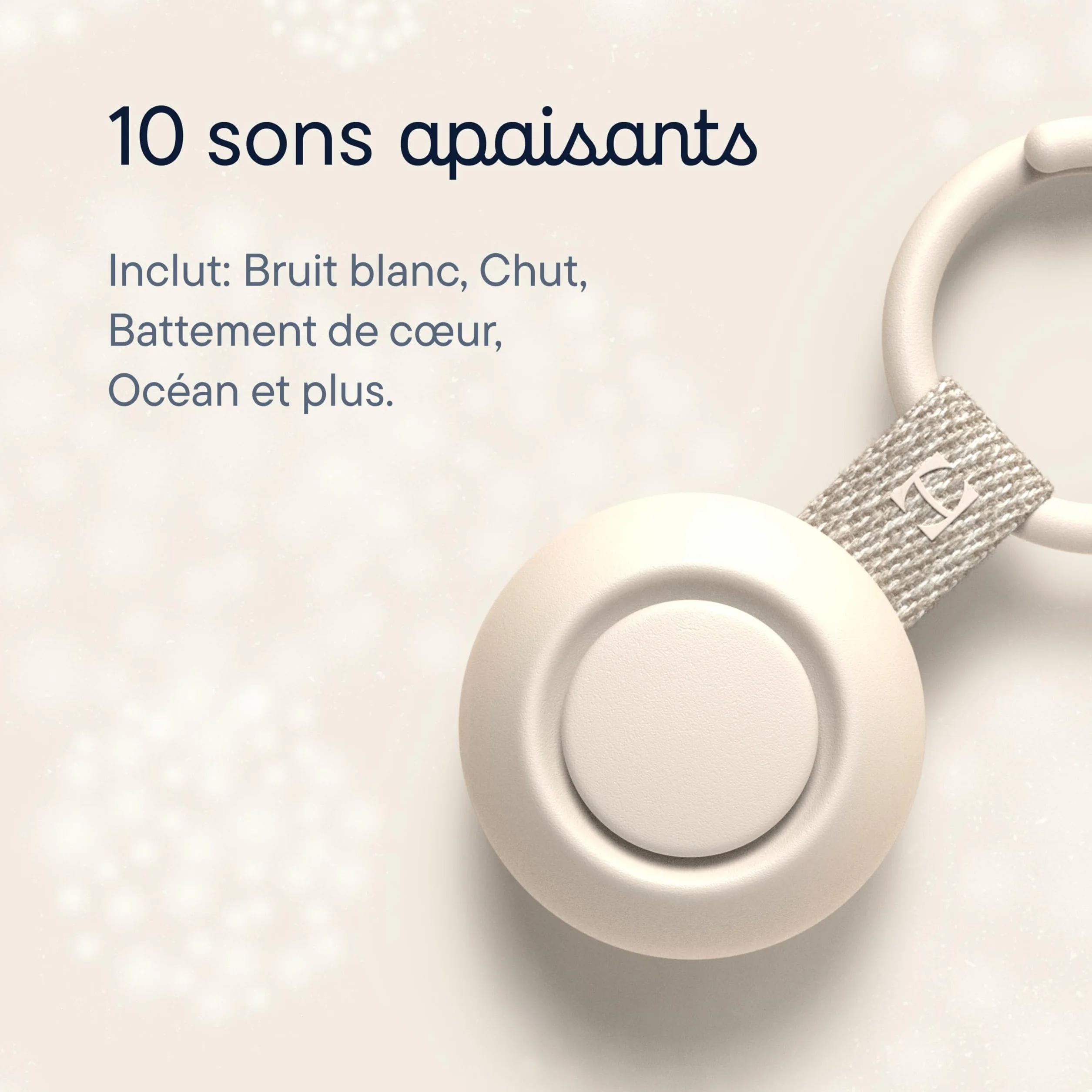 Hatch Rest Go Machine à Bruit Blanc Portable Bébé 10 Sons Apaisants Veilleuse Clip Poussette Putty