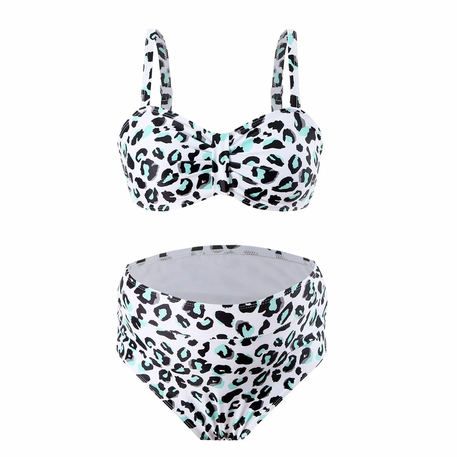 Maillot de bain maternité femme enceinte Bikini ensemble Sexy Spaghetti Strap Camisole Top Soutiens-gorge Taille Haute Bas Deux Pièces Grossesse