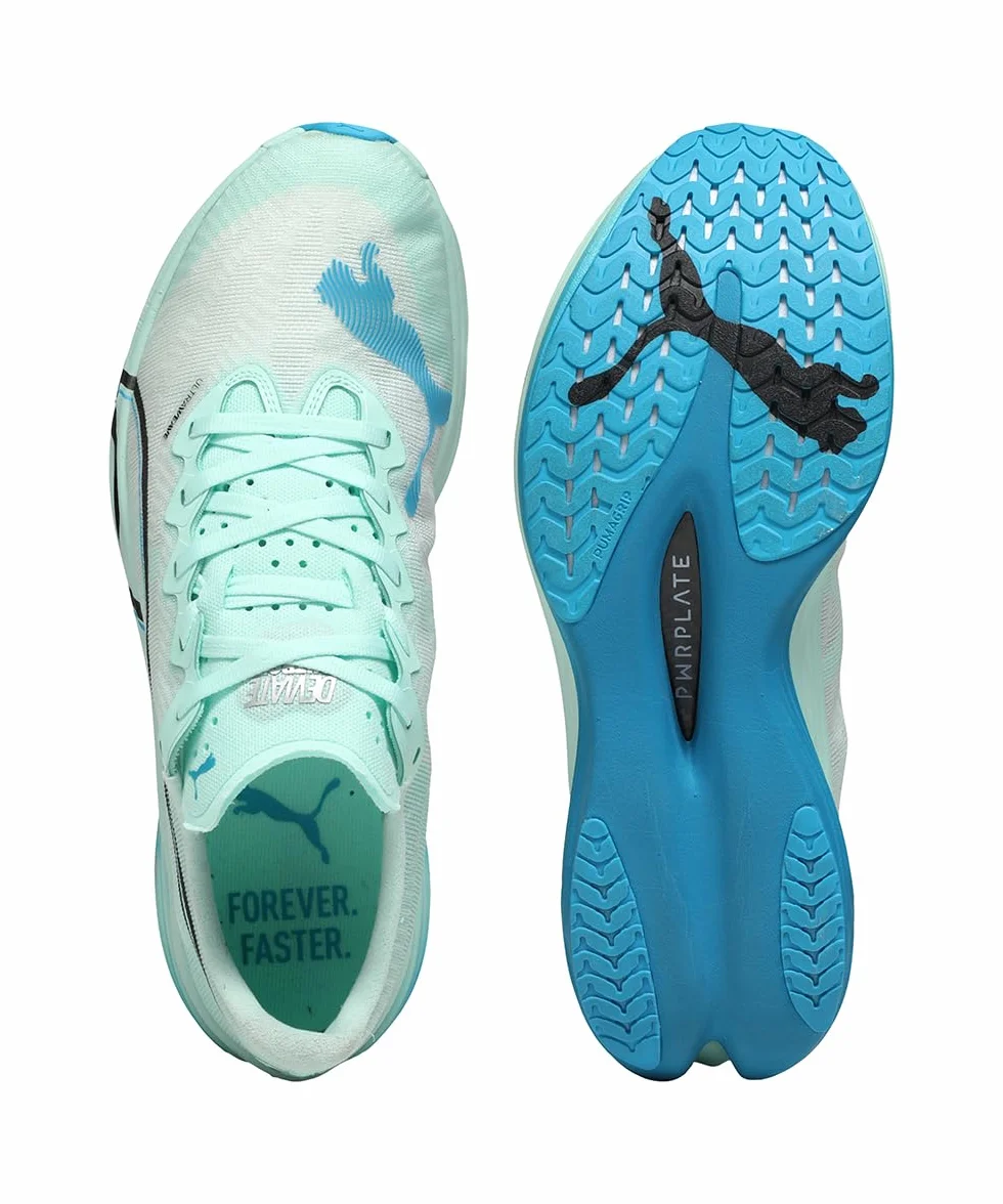Puma Deviate Nitro Elite 3 Chaussure De Compétition Chaussures De Running Mint Melt-Speed Blue