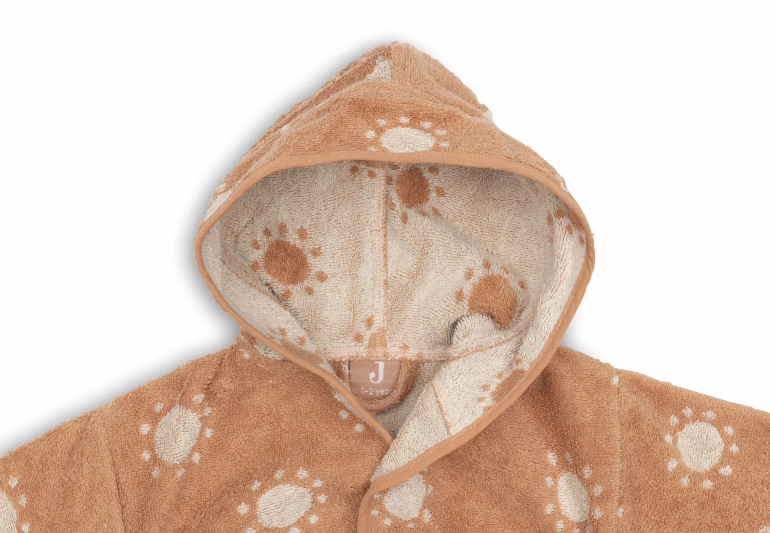 Jollein Peignoir enfant 1-2 ans Jacquard Sun 100% coton OEKO-TEX avec capuche