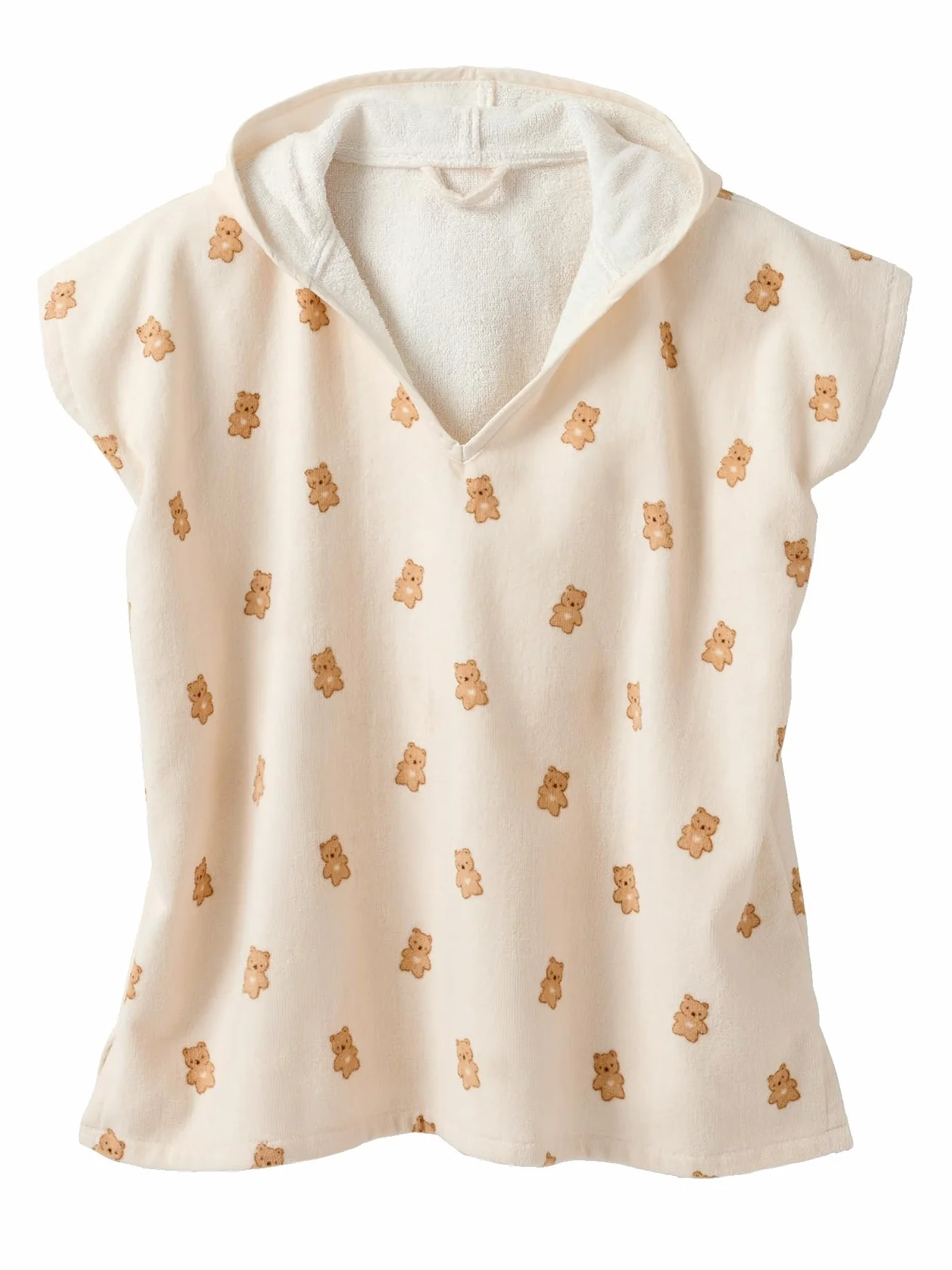 Poncho de bain bébé PETIT OURS coton recyclé VERTBAUDET