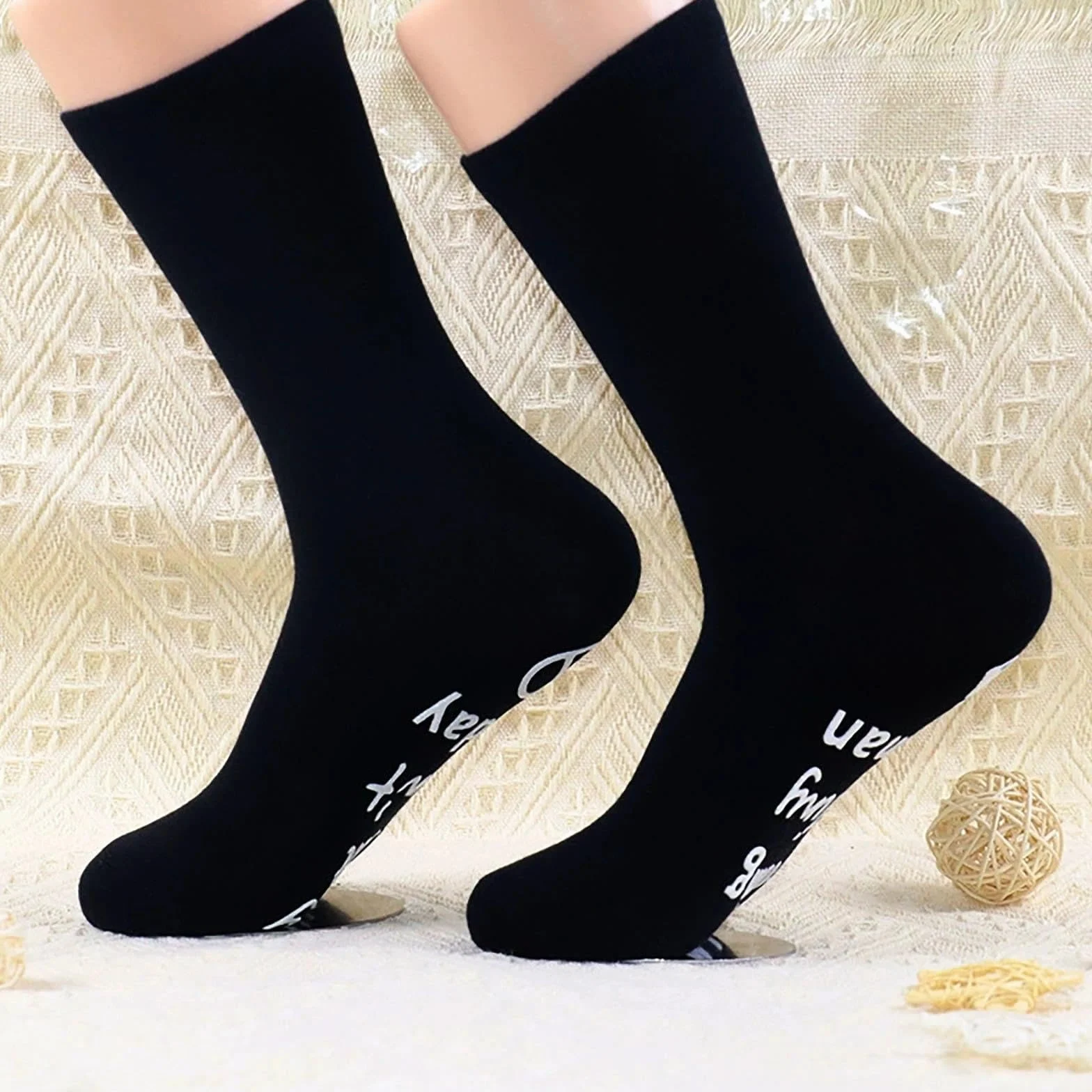 Chaussettes de maternité confortables antidérapantes en coton pour futures mamans