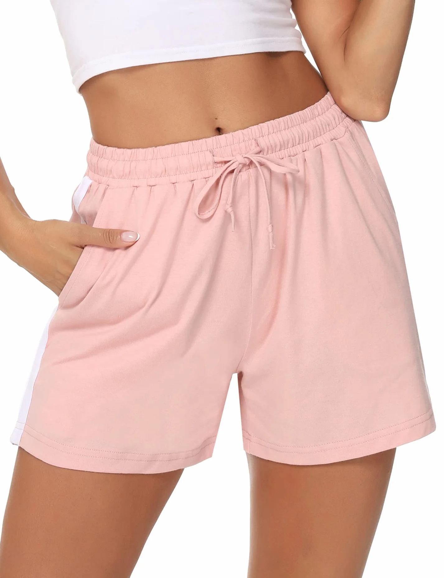 Short de Course à Pied en Coton pour Femme avec Cordon de Serrage