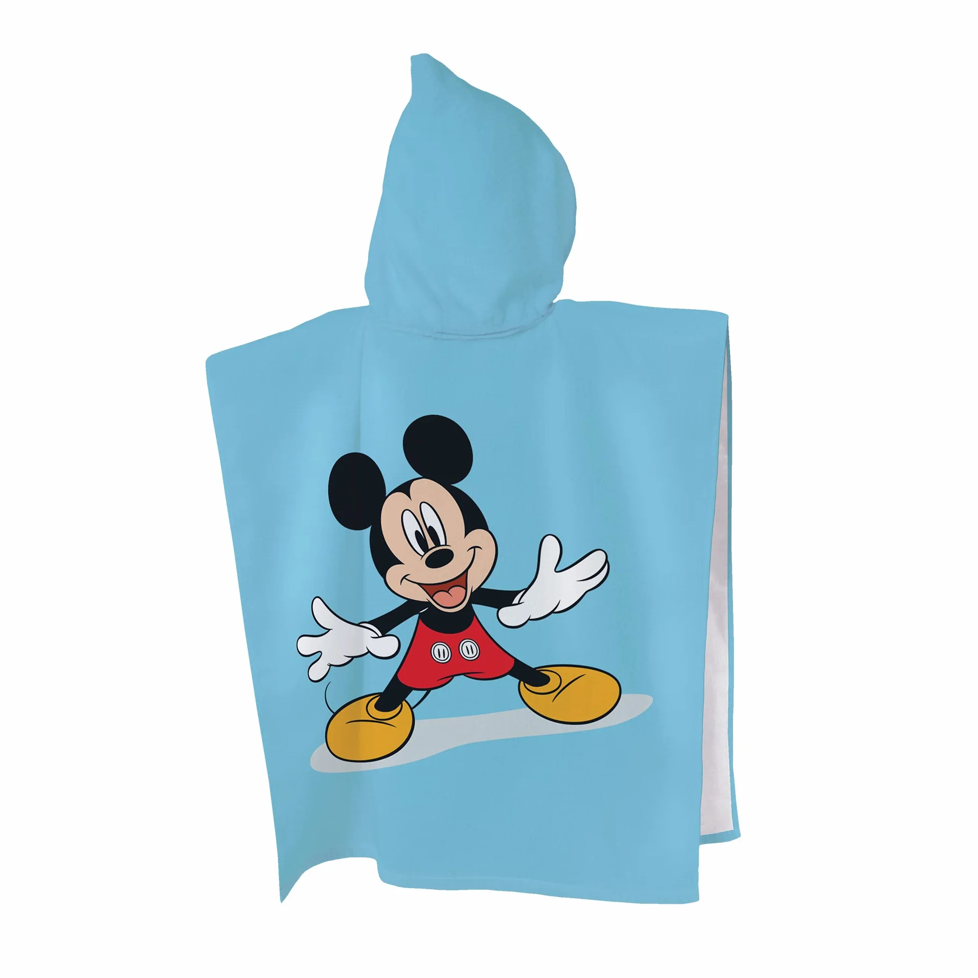 DISNEY MICKEY Cape de bain Enfant 60x120 cm Velours 100% Coton OEKO-TEX Bleu