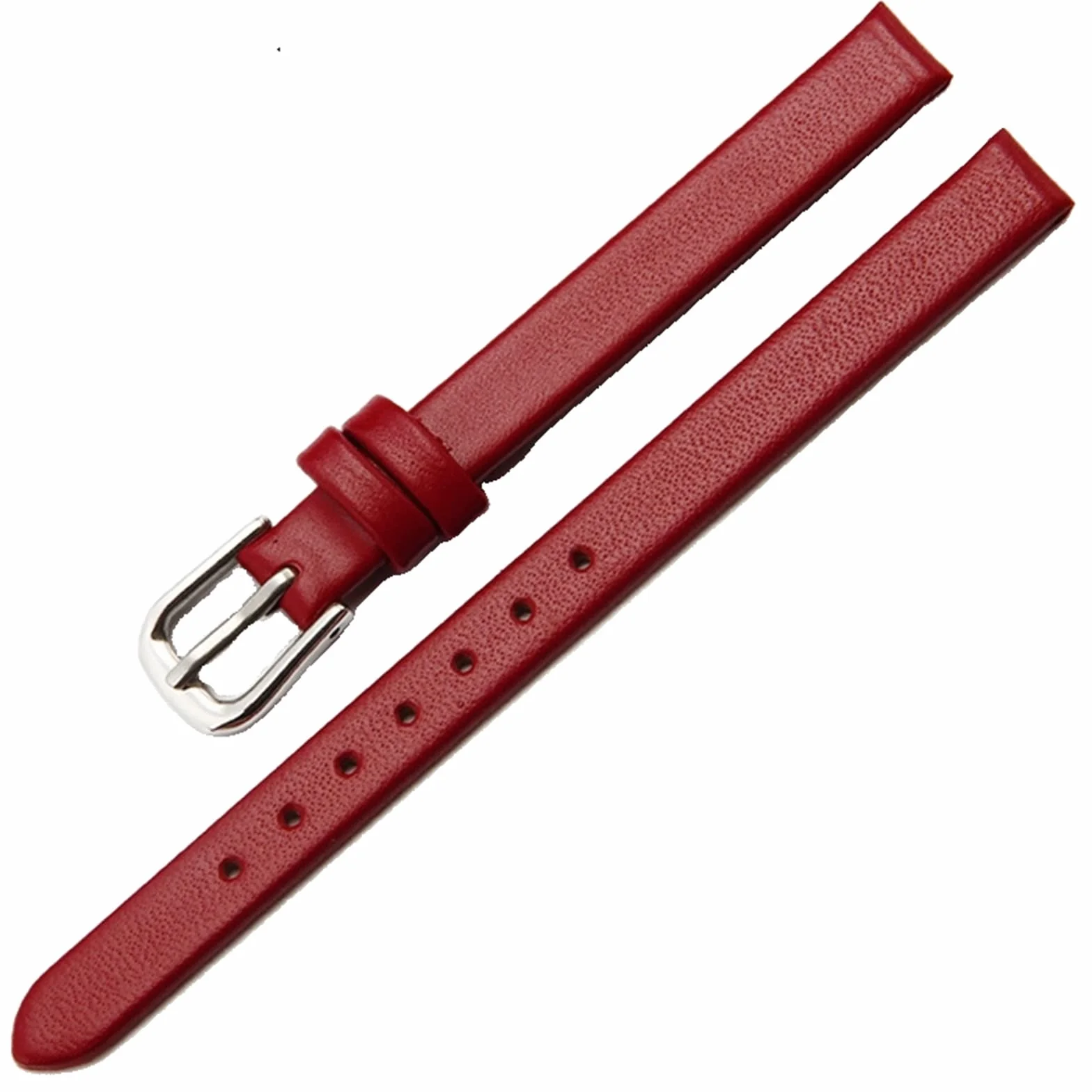 Bracelet de Montre en Cuir Souple pour Femme - 8mm, Noir