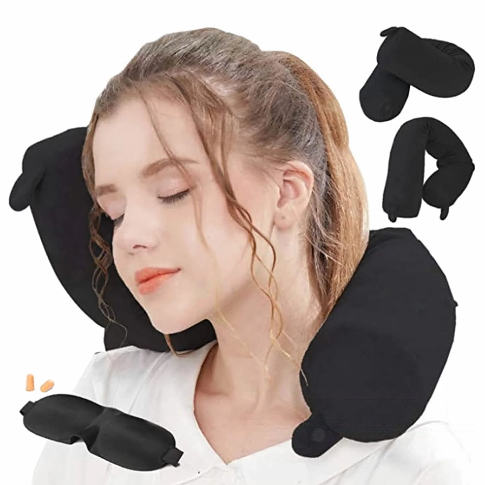 Oreiller de Voyage en Mousse à Mémoire de Forme pour le Soutien du Cou