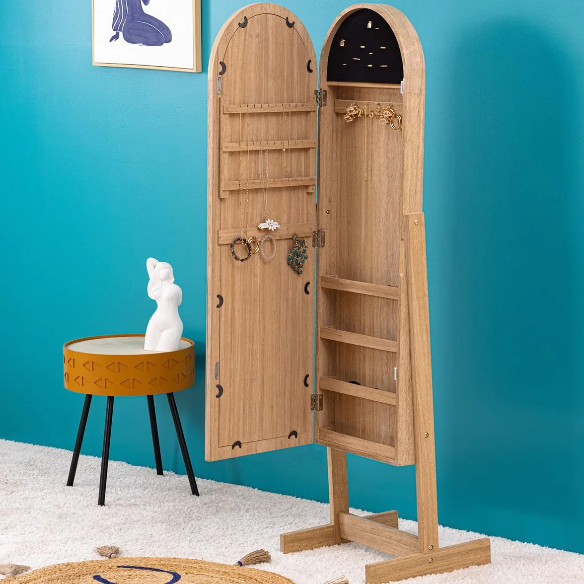 Armoire à bijoux sur pied Atmosphera h145cm bois