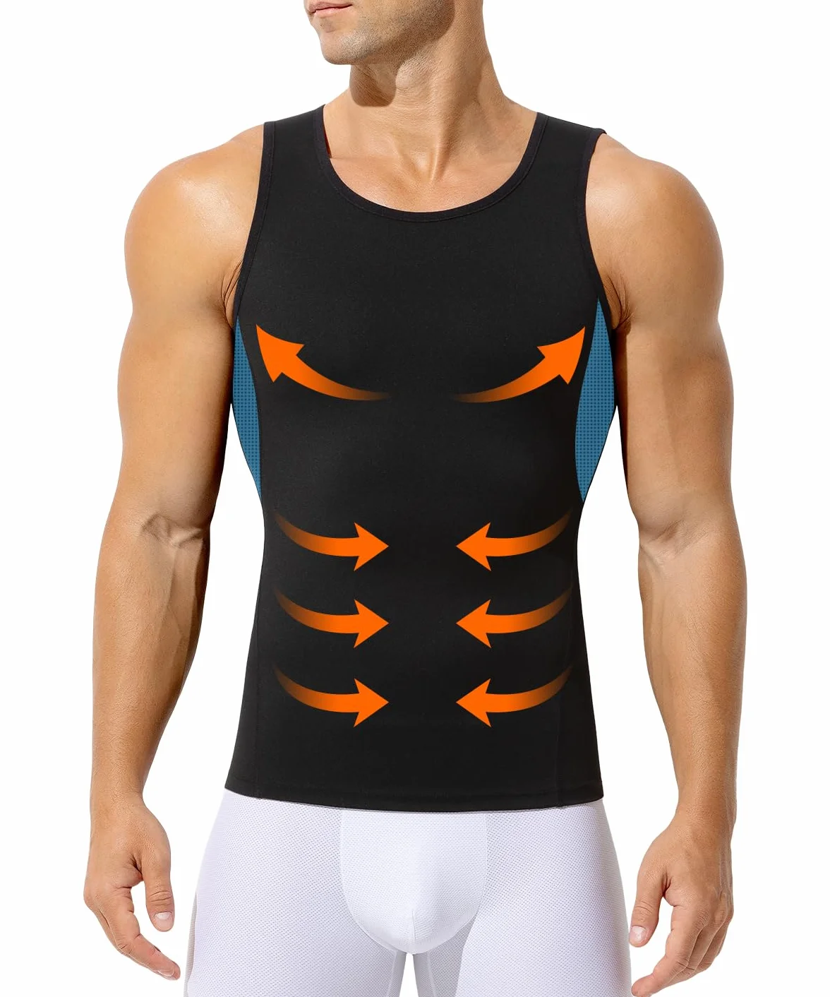 Débardeur Compression Homme Gaine Ventre Plat Body Shaper Maillot de Corps