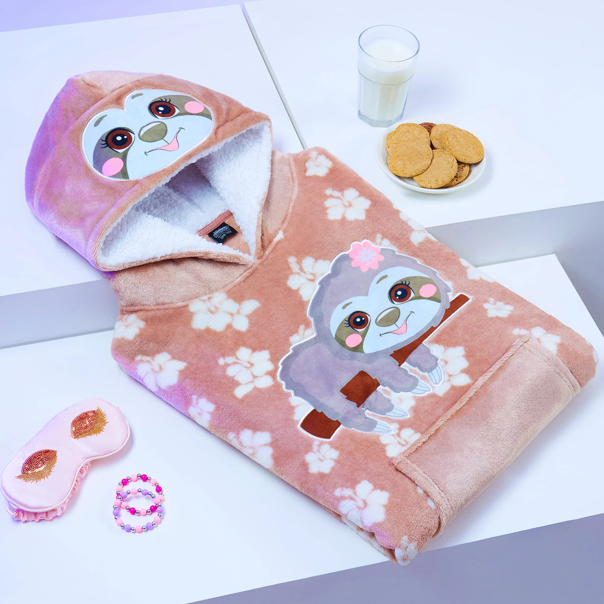 CityComfort Couverture à Capuche Sherpa Enfant Fille Oversize Plaid