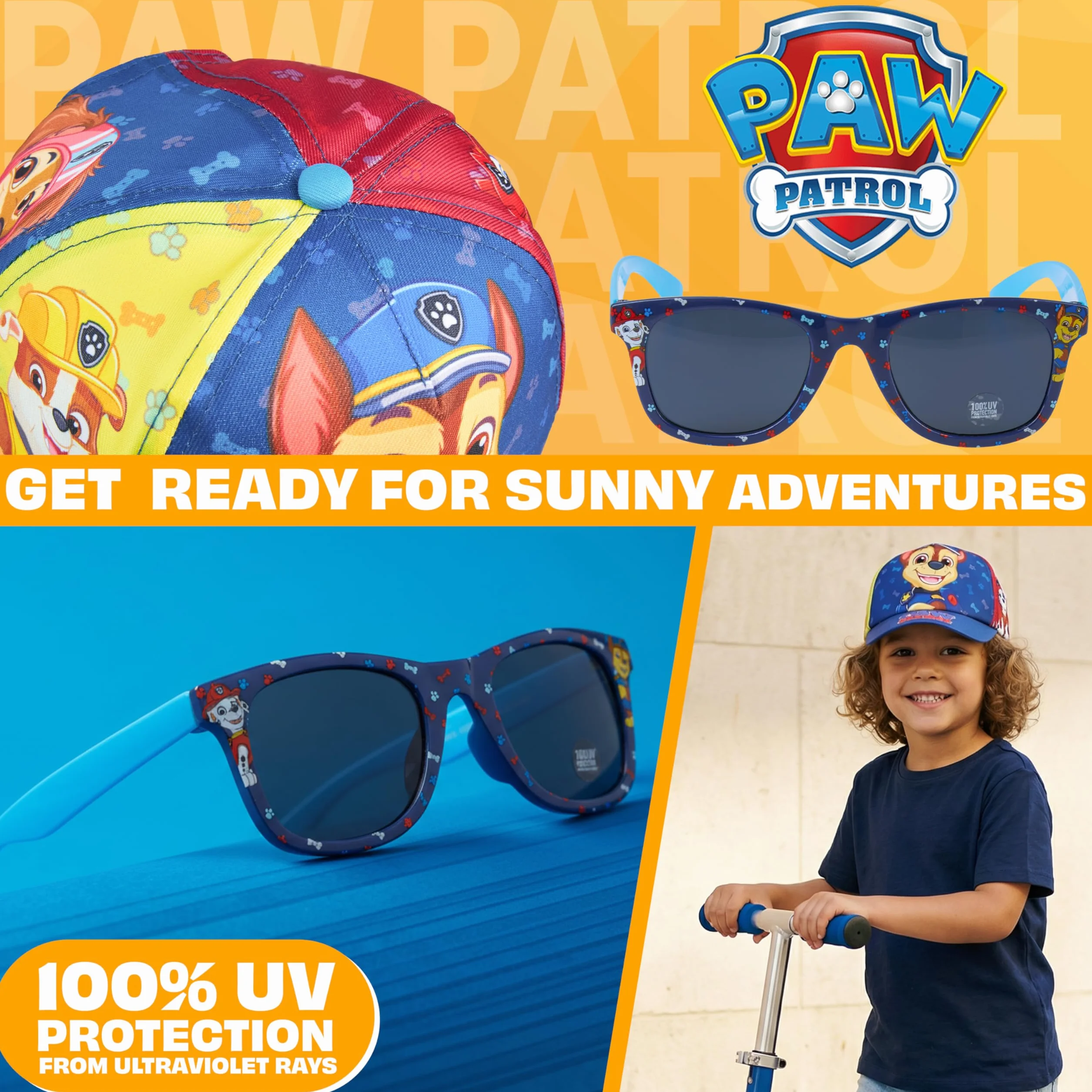 Pat Patrouille Minion Casquette Baseball Lunette Soleil Enfant Garcon Protection UV Sports Voyage Accessoires Ete Cadeau