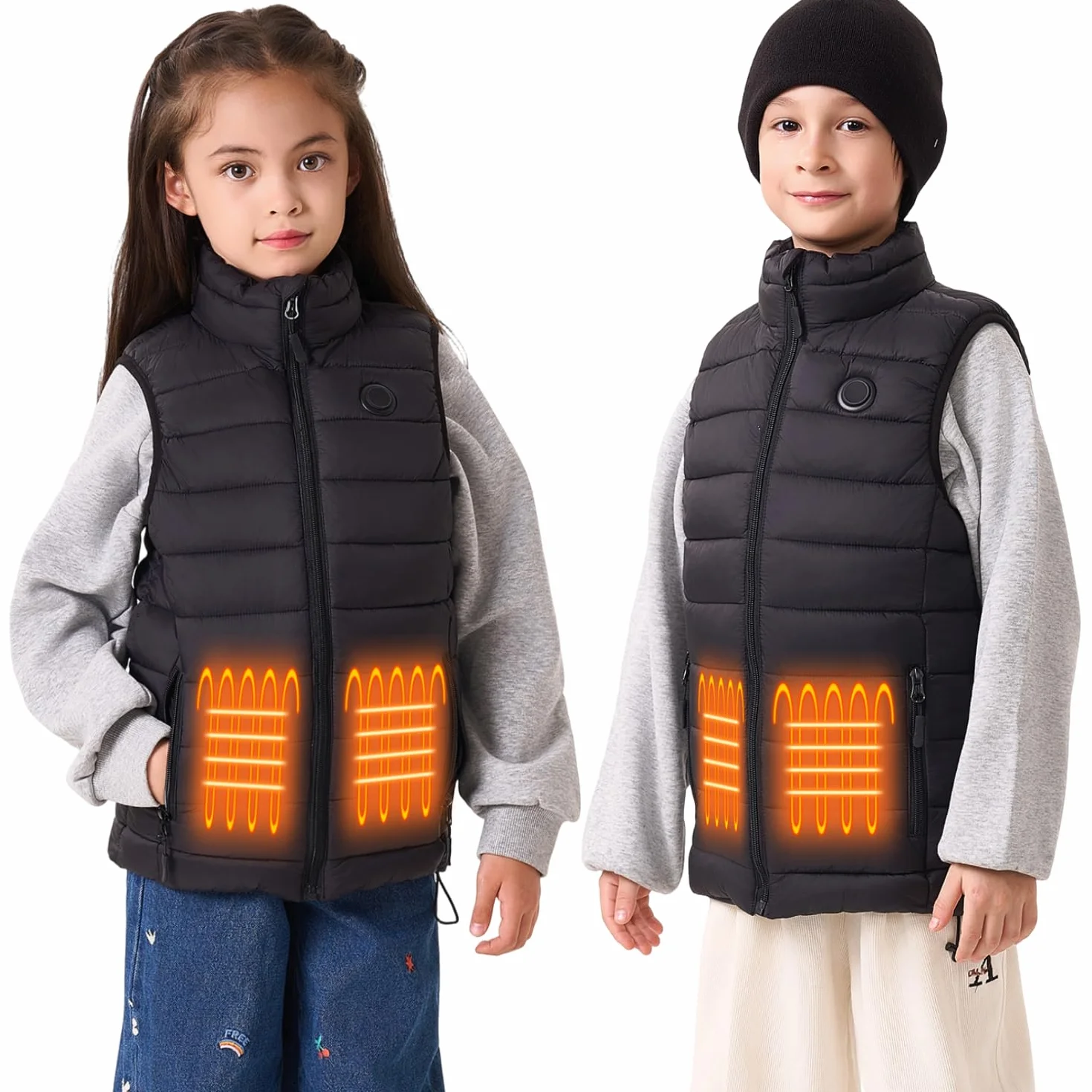 Gilet chauffant Enfant avec batterie 7.4V 10000mAh Veste chauffante