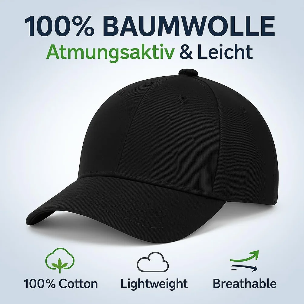 Casquette Baseball Snapback Couleur Unie Ajustable 6 Panneaux Taille Unique Golf Hat Motorcycle Trucker Cap