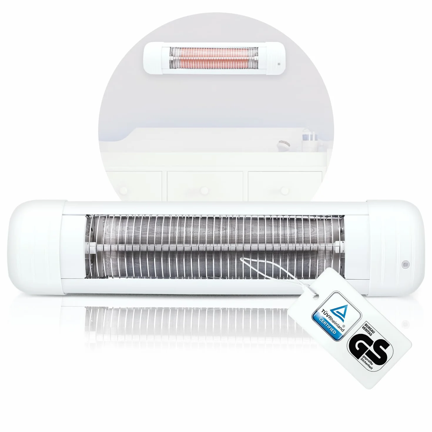 BS 50 Chauffage pour table à langer 600 W Arrêt automatique Blanc