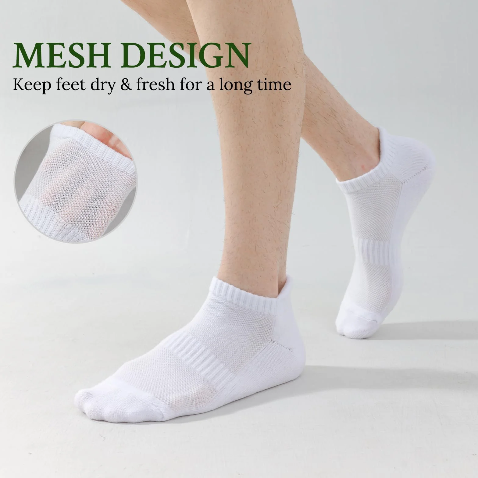 Chaussettes Basses Homme Coton Respirant Antidérapantes Socquettes Sport Running Tennis