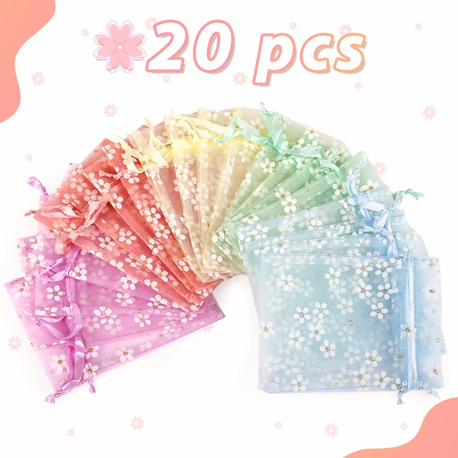 Sachet Organza pour Dragées Lavande Vide 20pcs 10x14cm Pochette Tulle Cadeaux