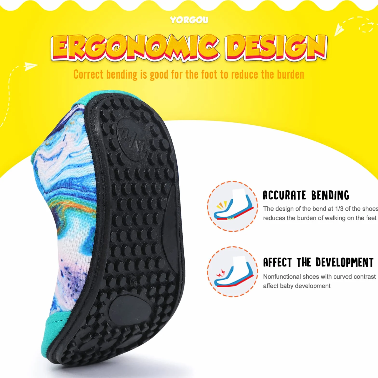 Chaussures Aquatiques Enfants Séchage Rapide Chaussures d'eau Bébé pour Piscine Plage Garçons Filles