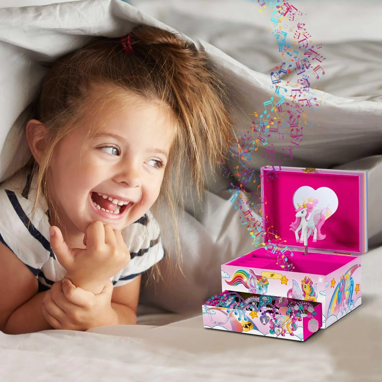CRAZE Galupy Unicorn Boîte à Bijoux musicale Fille avec Figurine GALUPY rangements Licorne