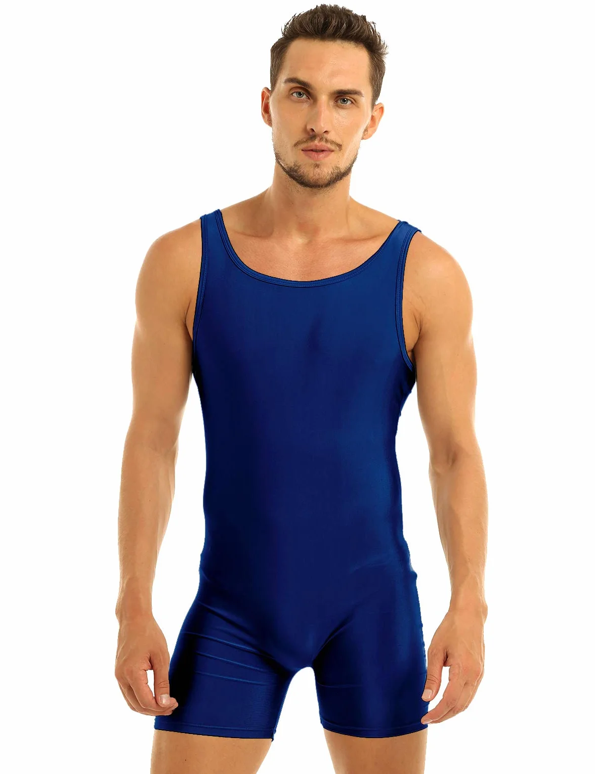 Freebily Maillot De Bain Une Pièce Homme Rashguard Sans Manches Extensible Gym M-XXXL